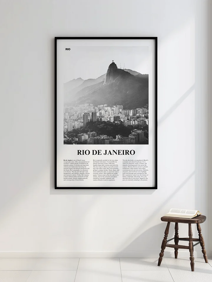 Rio de Janeiro 02 Newspaper Poster | Framed product image (2)