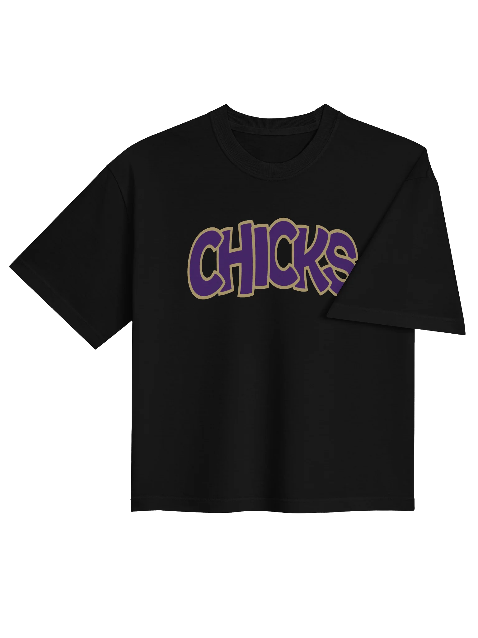 Chickasha Chicks Women's Cropped T-Shirt – Purple & Gold product image (11)