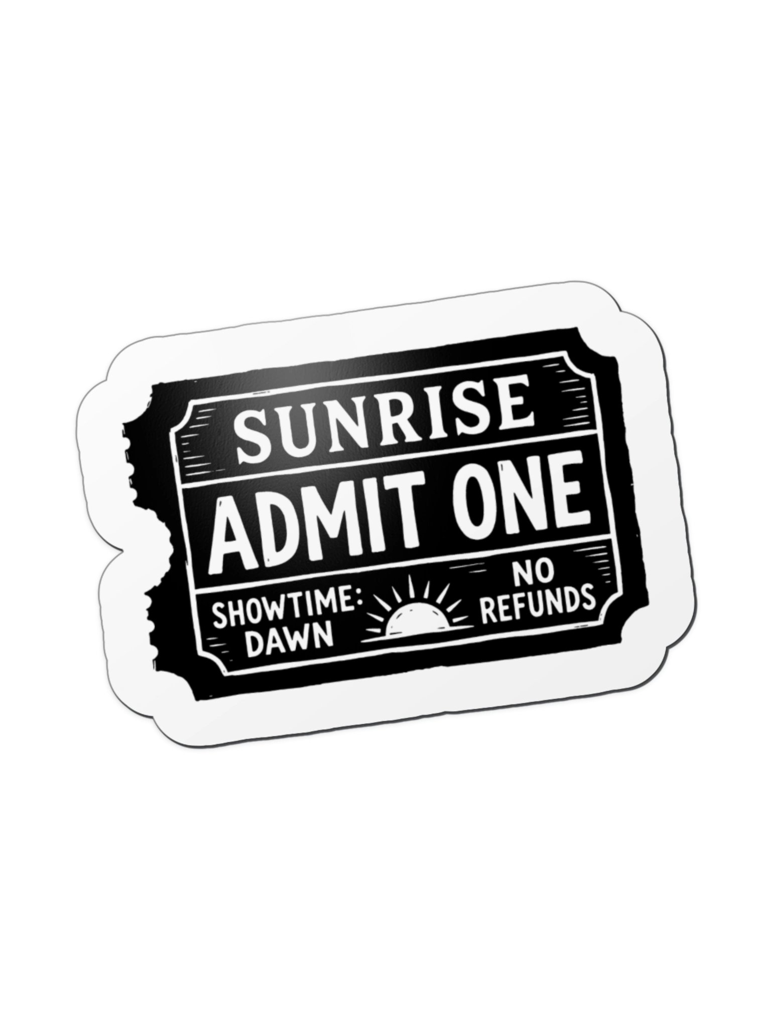 Admit One Sunrise Ticket Magnet product image (1)