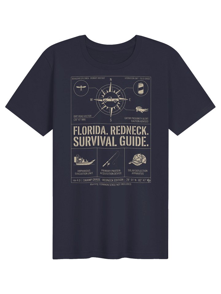 Florida Redneck Survival Guide Blueprint Tee product image (51)