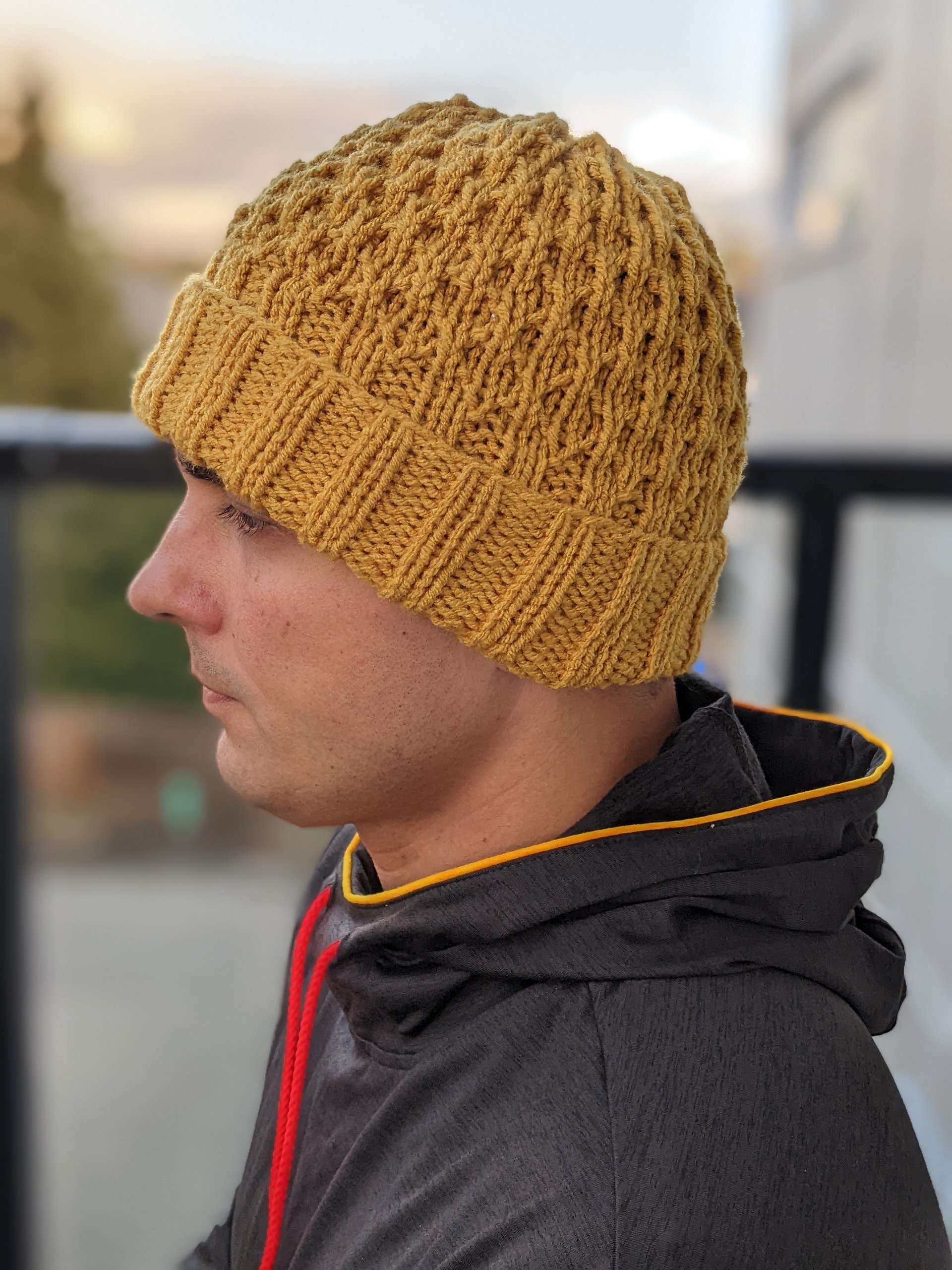 Quick & Cozy Knit Hat Pattern For Men product image (3)