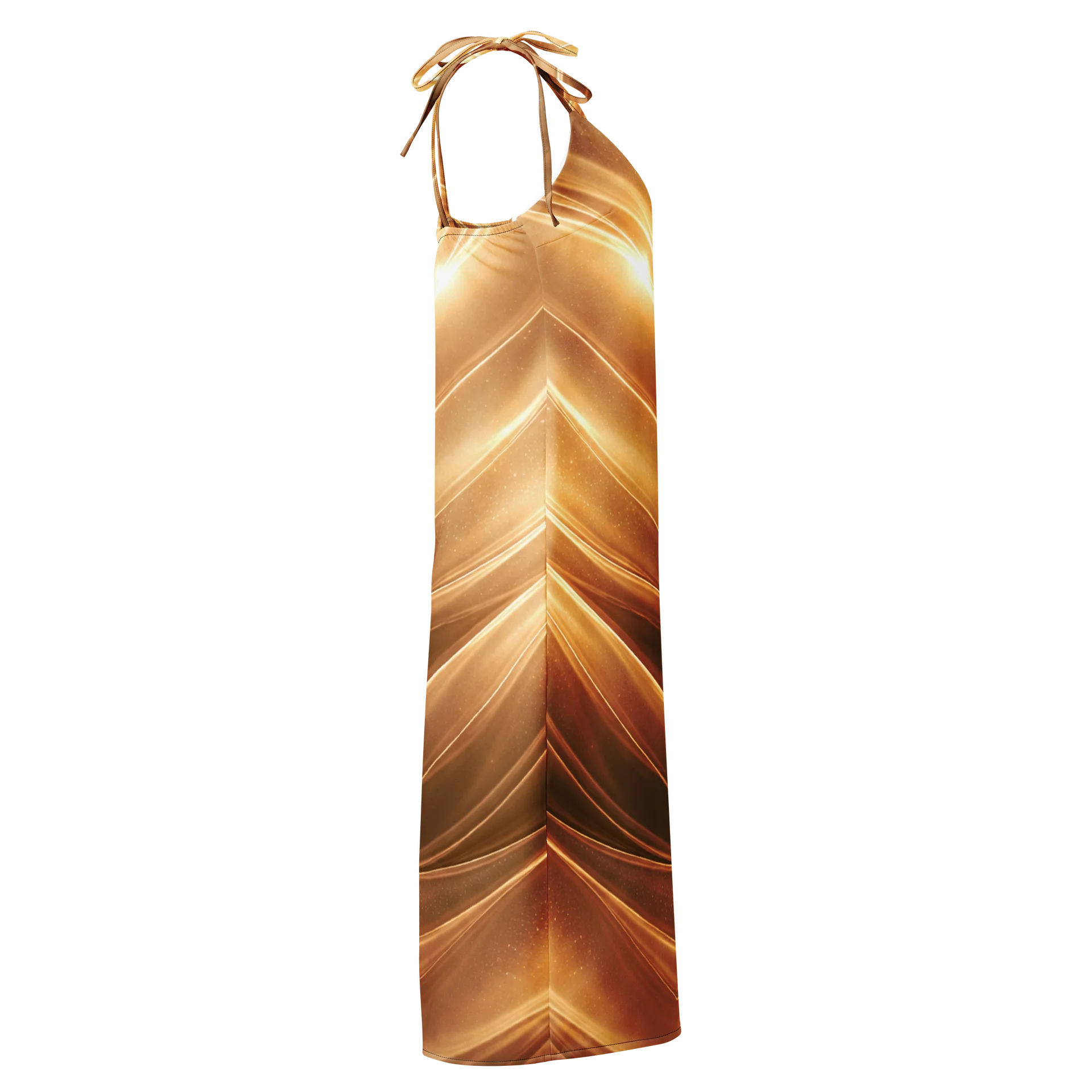 LetshyGo Gold midi dress with a front side slit product image (5)