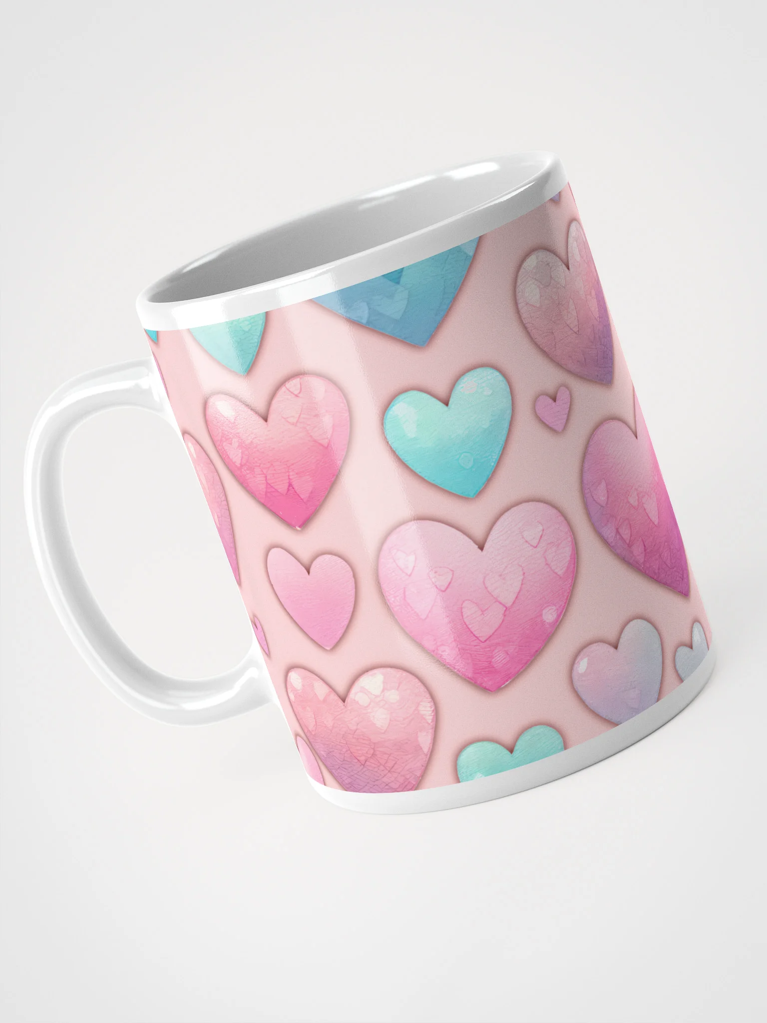 Pastel Hearts Delight Mug product image (10)
