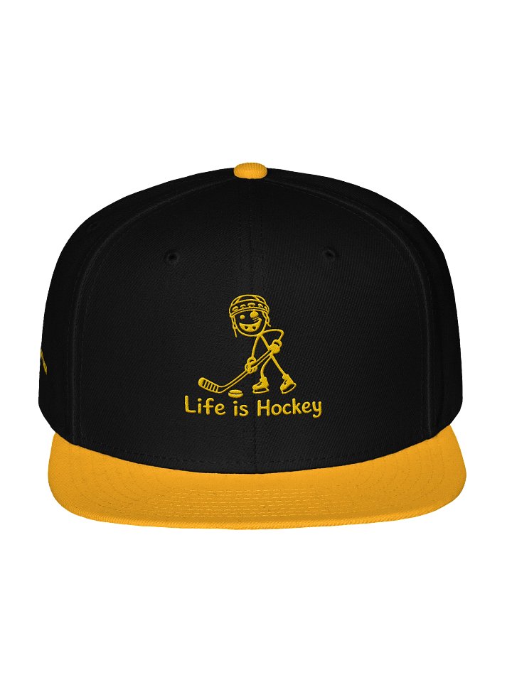 Life is Hockey Snapback (Black/Yellow) product image (1)