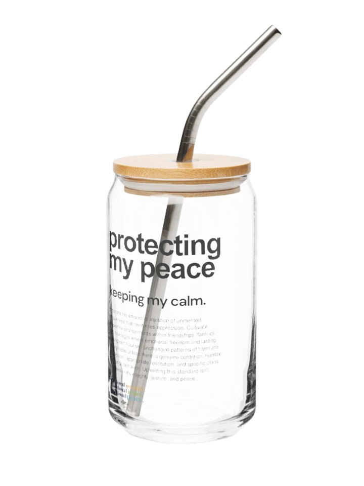 Official Planted By Calm | Calm Keepers Can-Shaped Glass (Style 2, with Bamboo Lid and Metal Straw) product image (2)