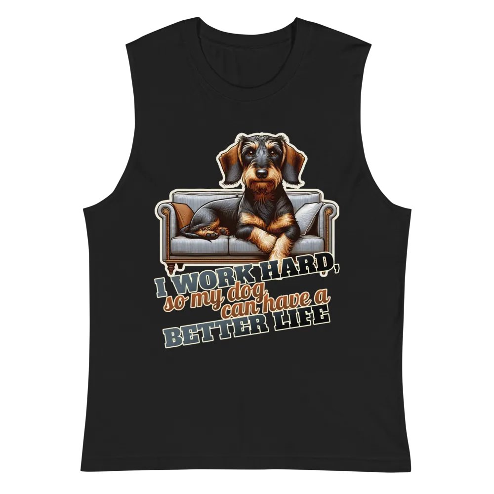 Work Hard – Dachshund - Muscle Tank product image (3)