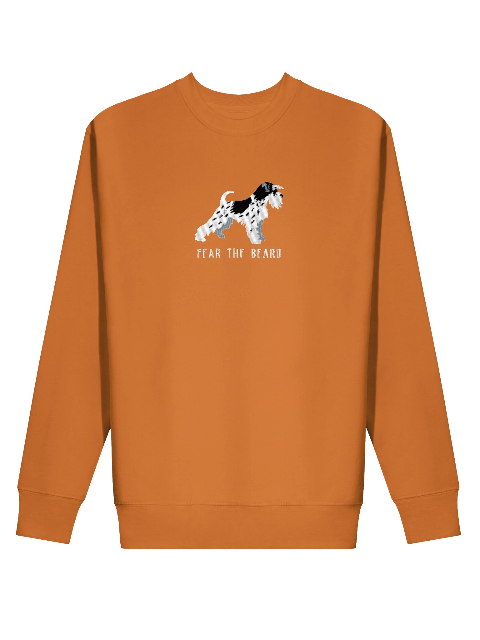 Fear the Beard Sweatshirt (Embroidered) of a Miniature Schnauzer(Parti Black & White) product image (44)