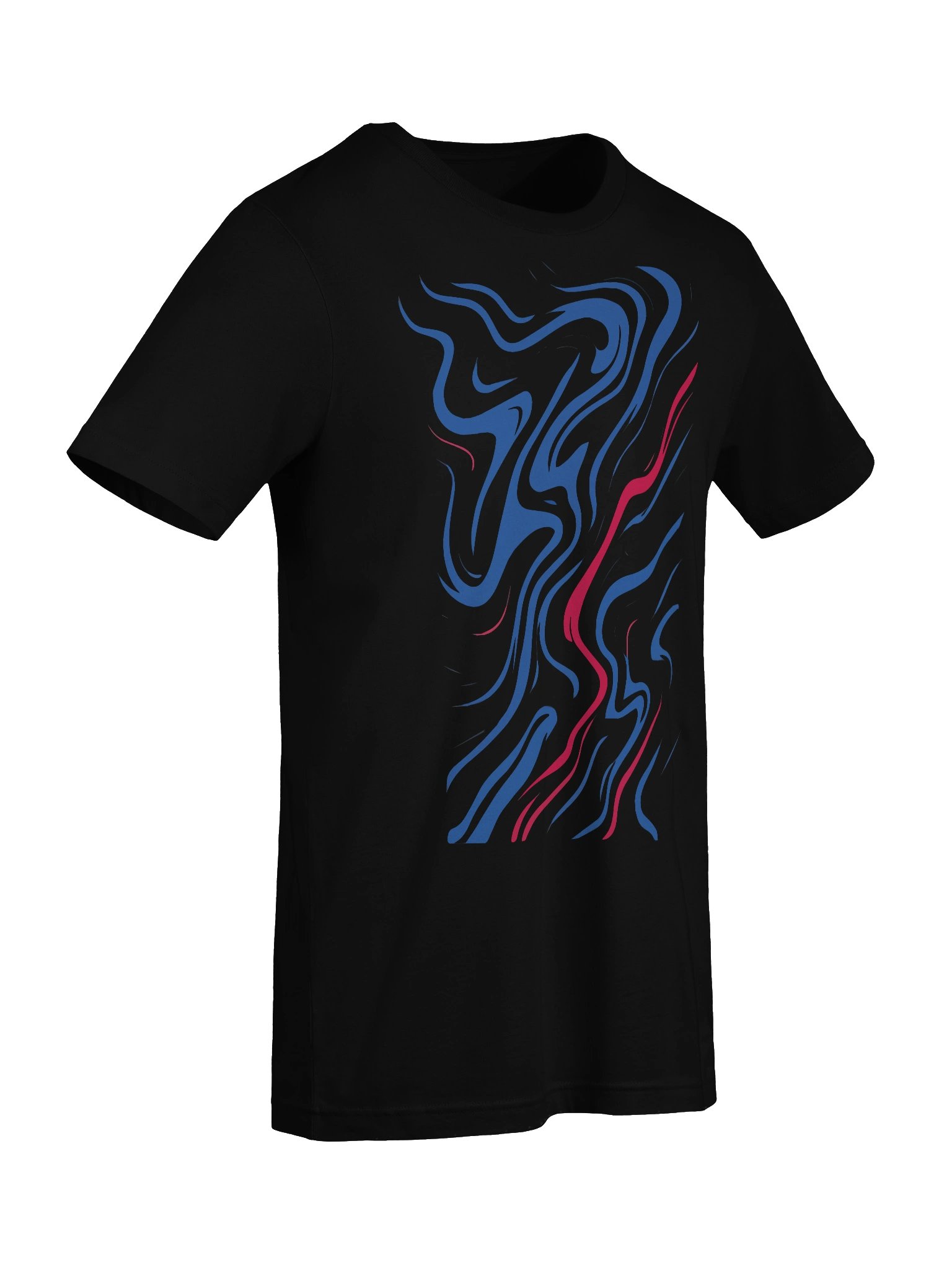 Fluid Blue and Pink Swirls Abstract T-Shirt product image (9)