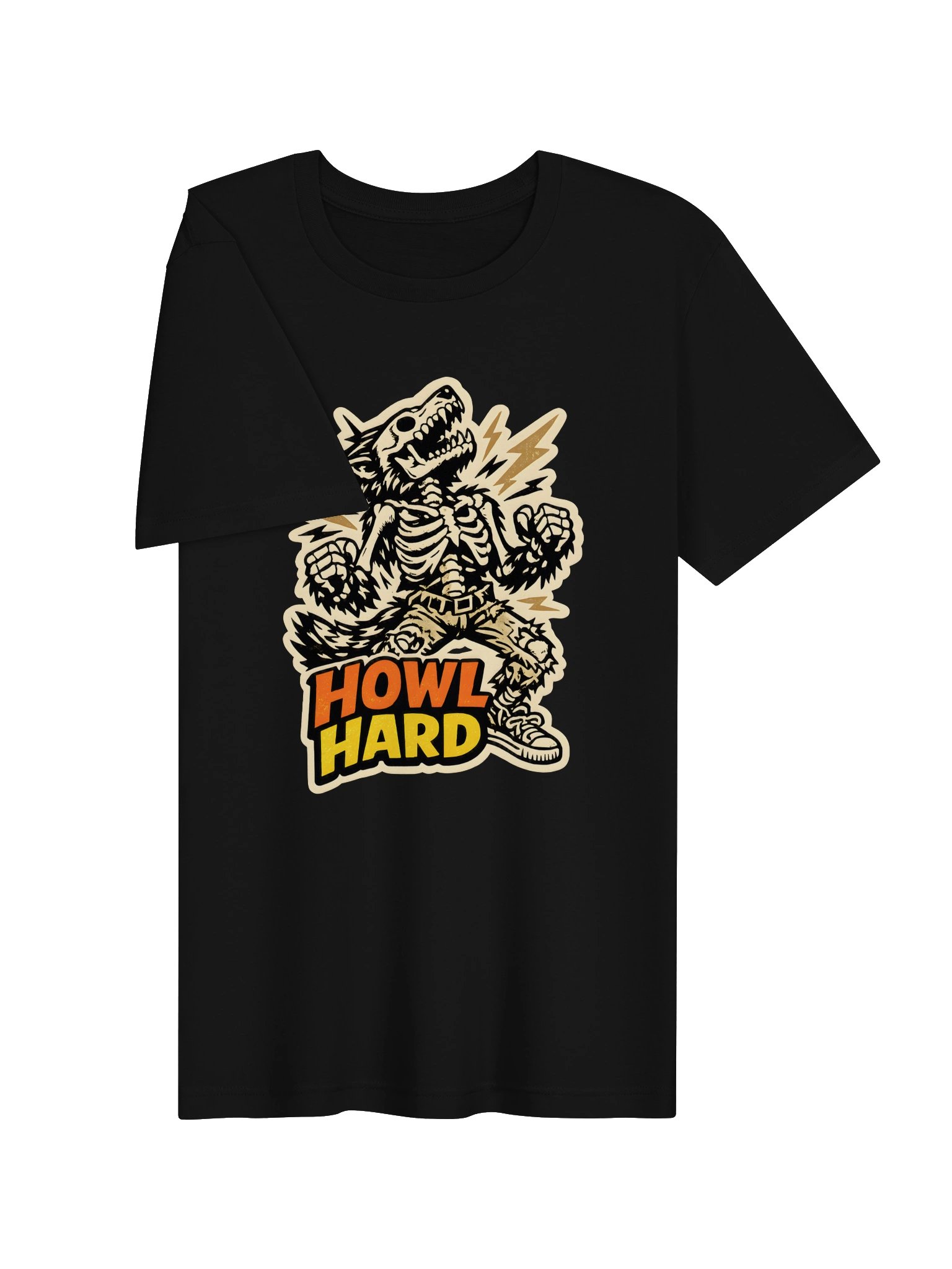 Cartoon Howling Werewolf Skeleton Sticker product image (26)