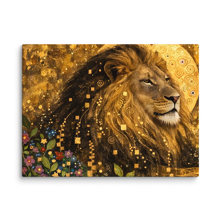 Goldener Wächter – Majestätischer Löwe im Klimt-Stil product image (7)