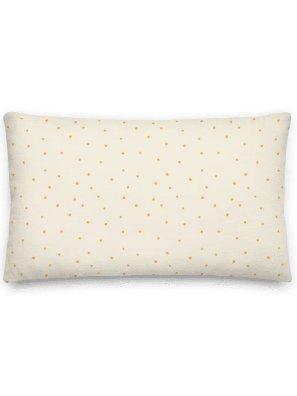 TINY YELLOW PASTEL DOTS THROW PILLOW IN THREE SIZES product image (4)