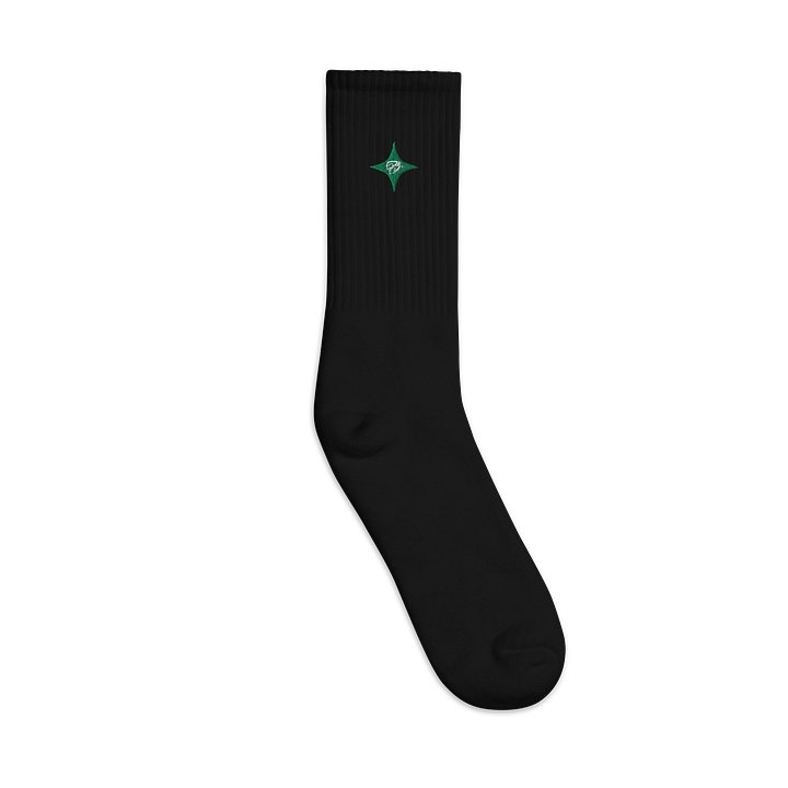 F&F Star Embroidered Crew Socks (GRN) product image (1)