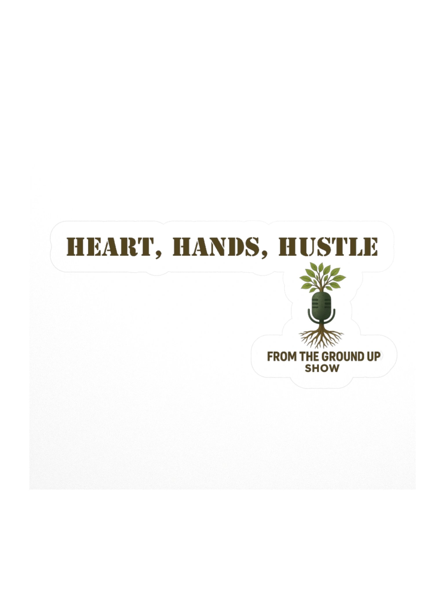 Heart Hands Hustle logo Kiss Cut Stickers product image (2)