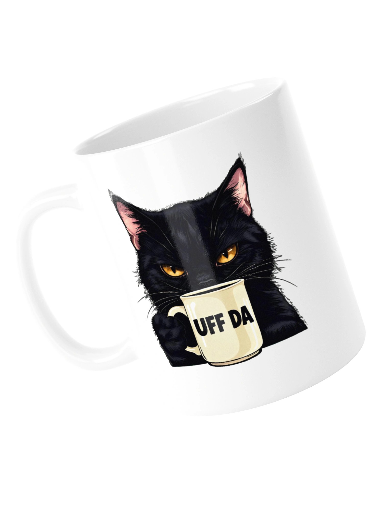 UFF DA Black Cat Mug product image (13)