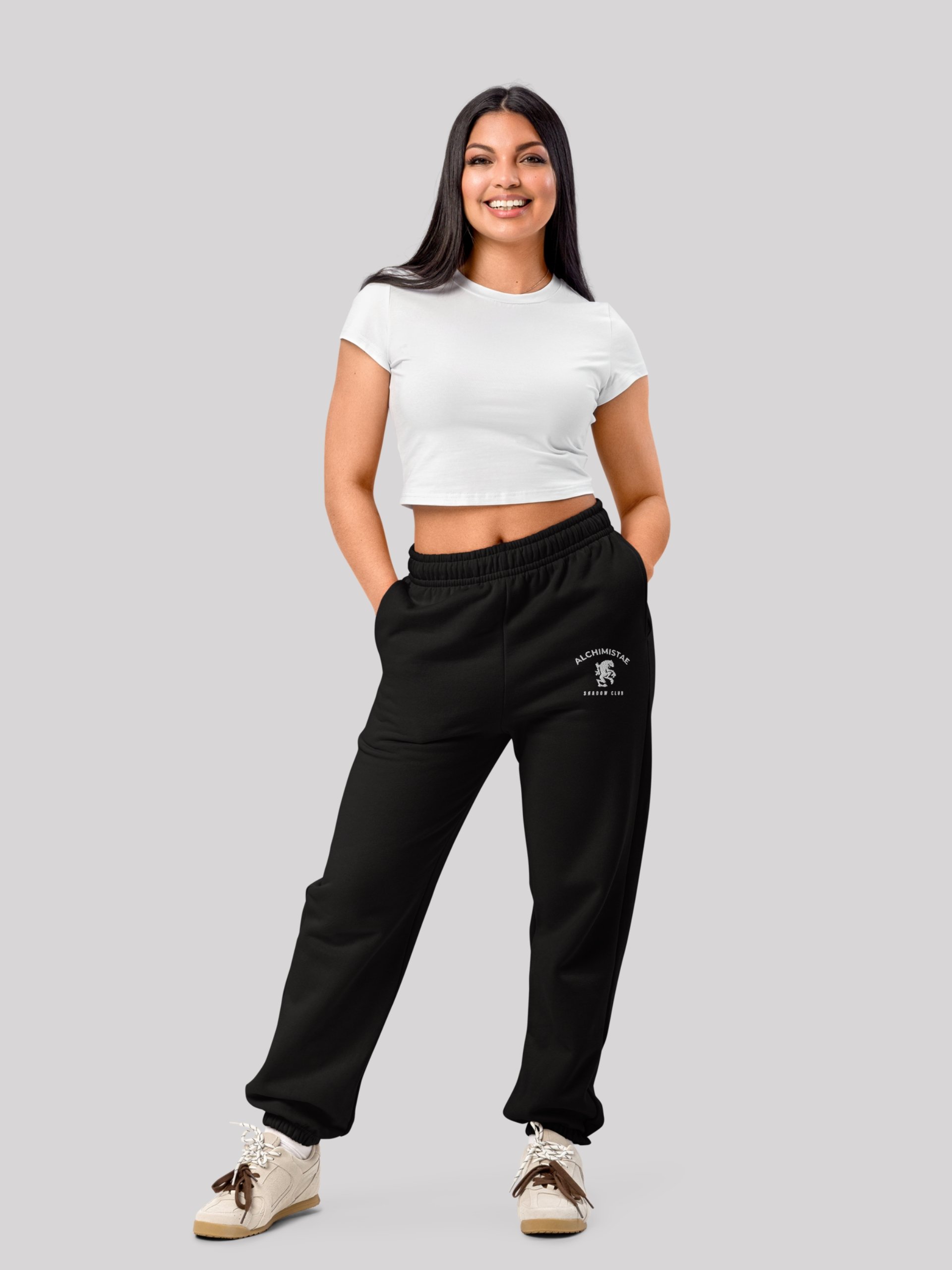 JOGGER NOIR UNISEXE EN COTON ÉPAIS – THE SHADOW CLUB product image (2)