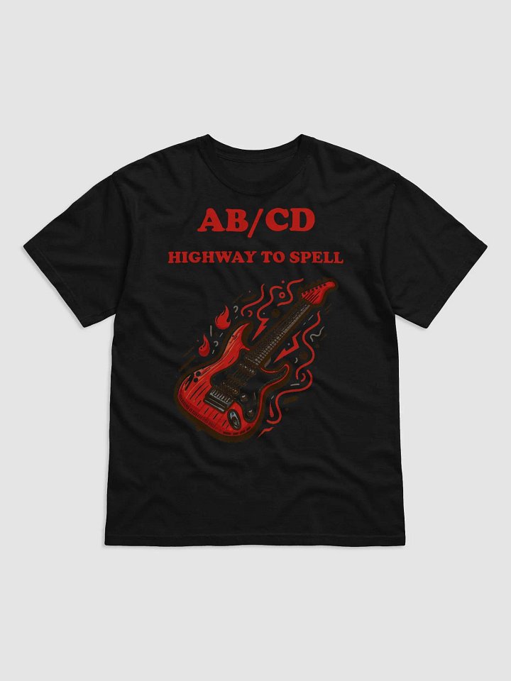 "AB/CD Highway To Spell" #Humorous Heavyweight Black T-Shirt product image (1)