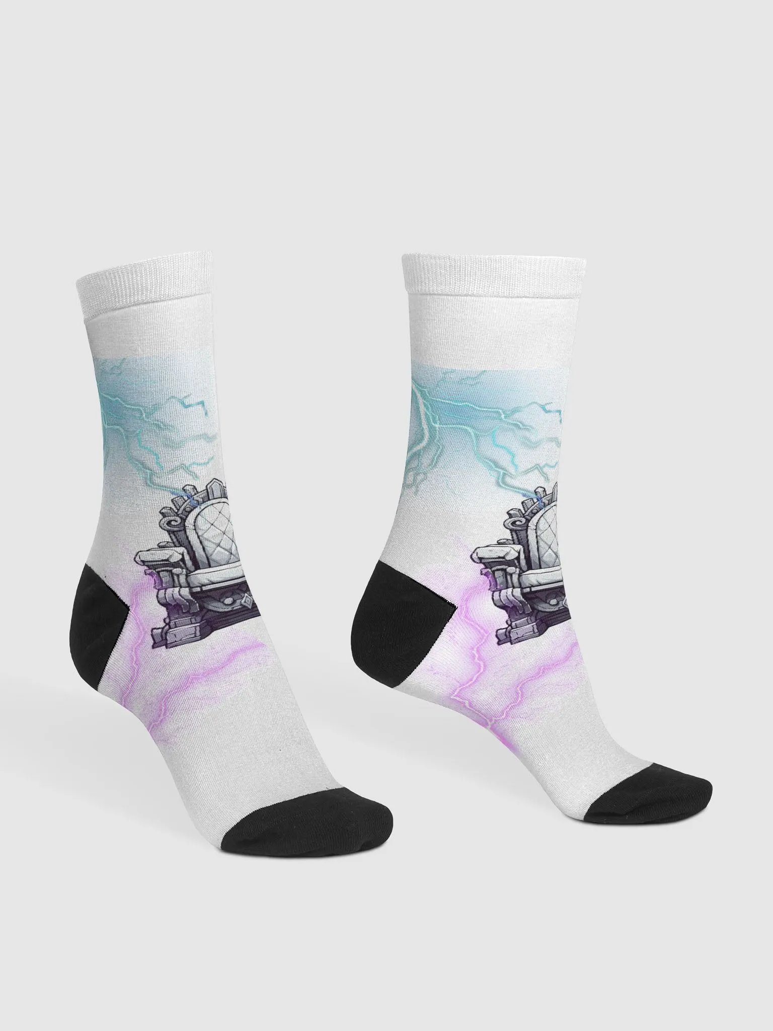 Lighting throne art sock product image (3)