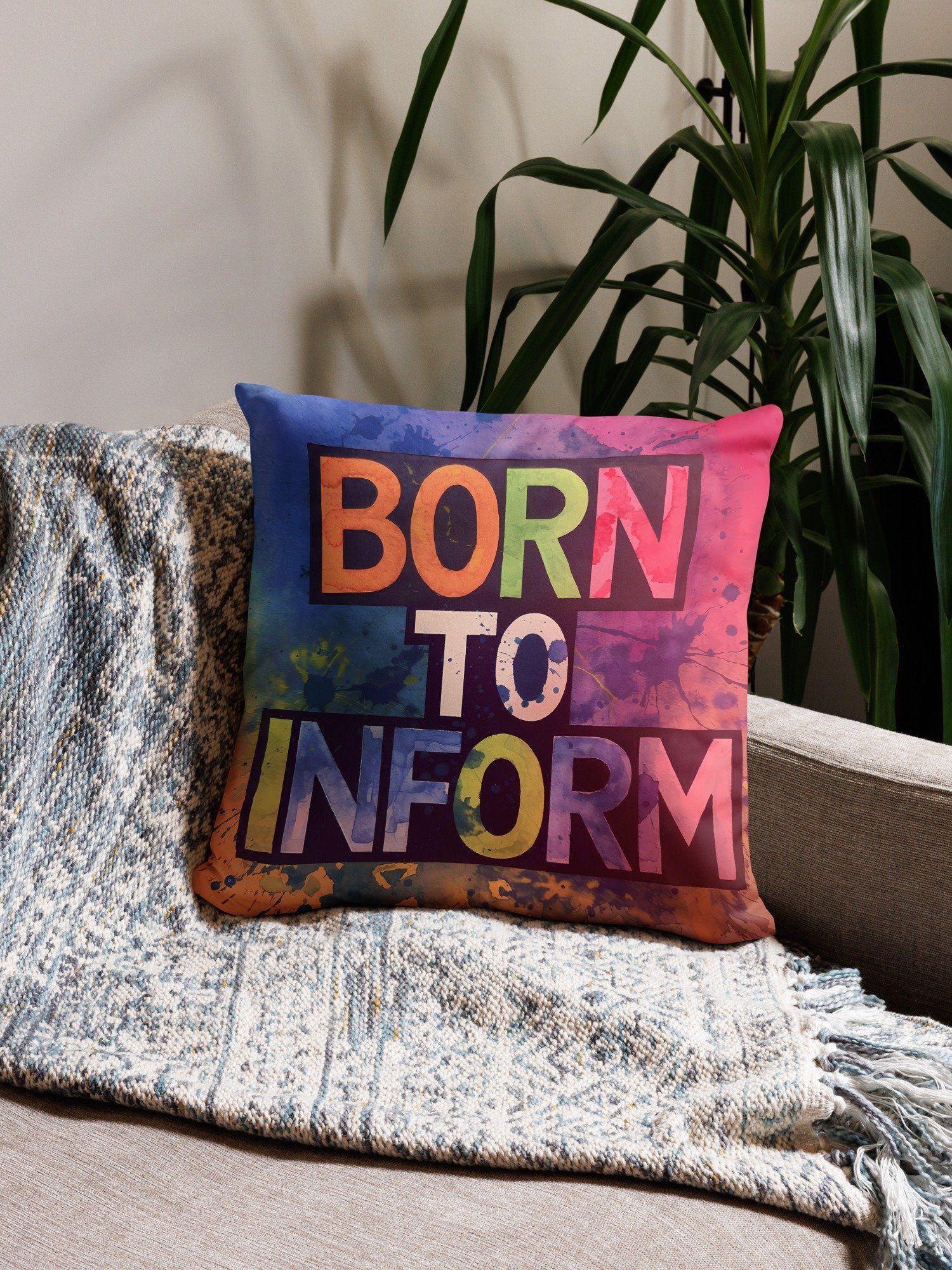 Born to Inform Manifestor Pillow product image (1)