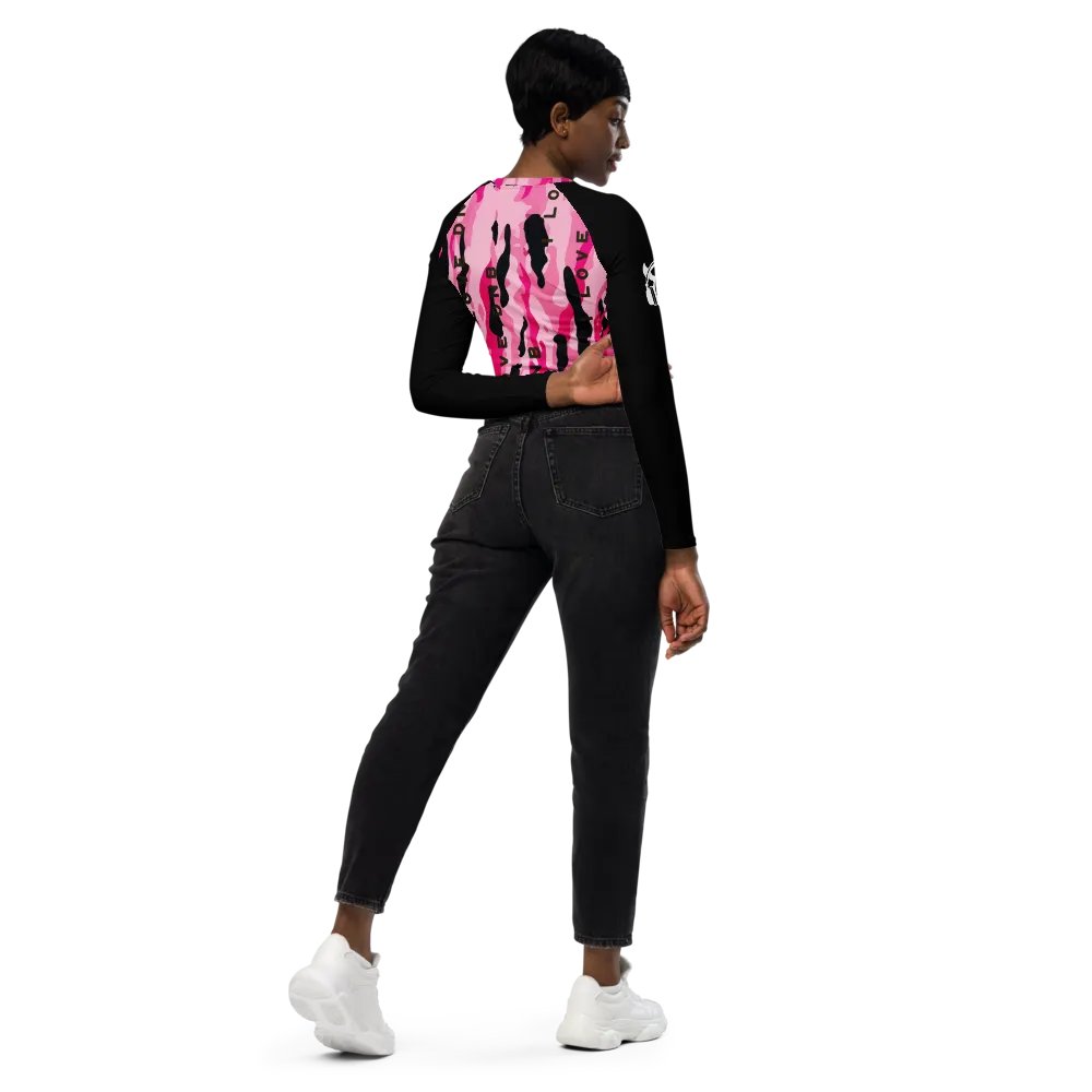 'I LOVE DNB' Pink Camo Crop Top product image (11)