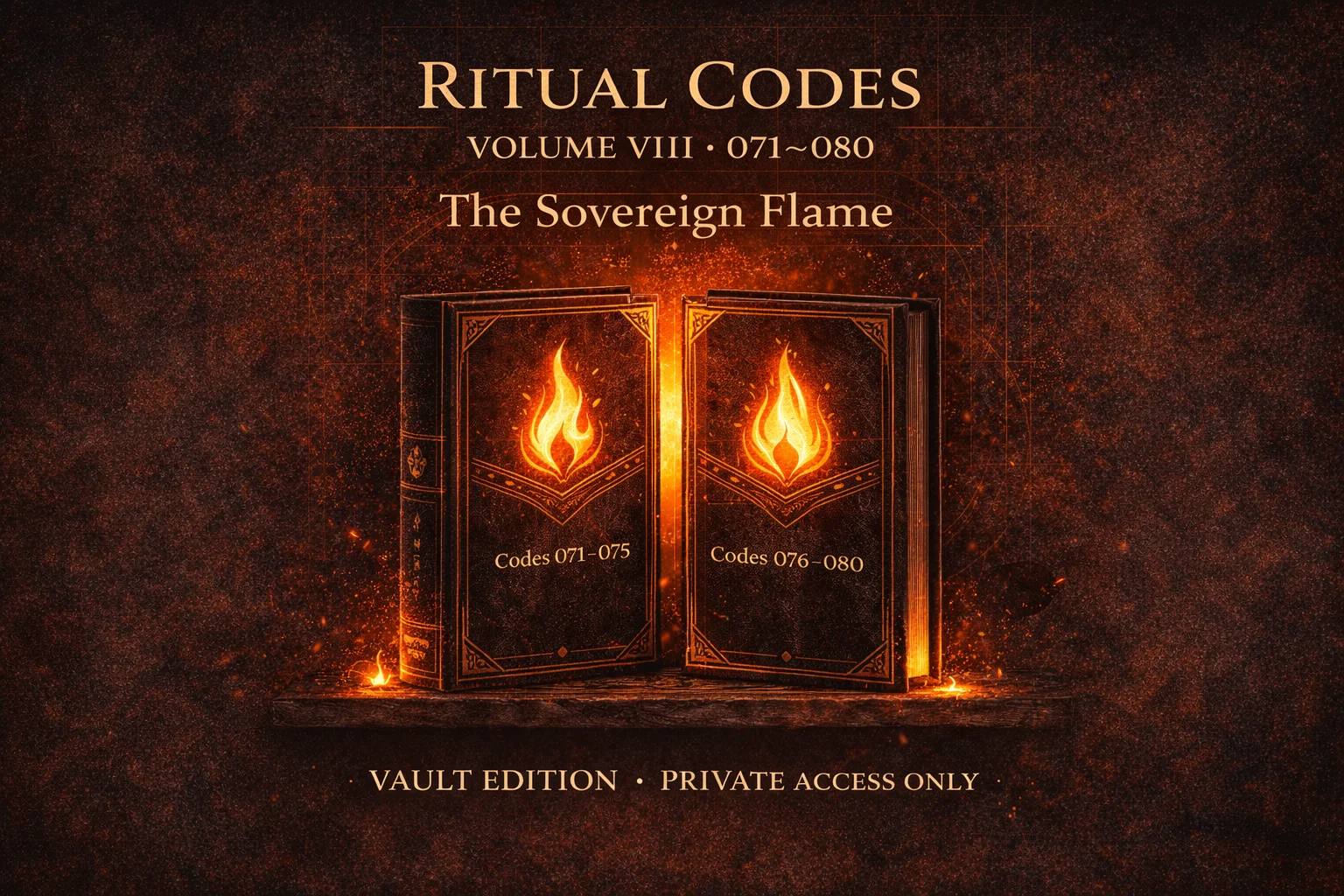 🔒 RITUAL CODES VOLUME VIII  THE SOVEREIGN FLAME (Vault Edition · Codes 071–080 · Private Access) product image (2)