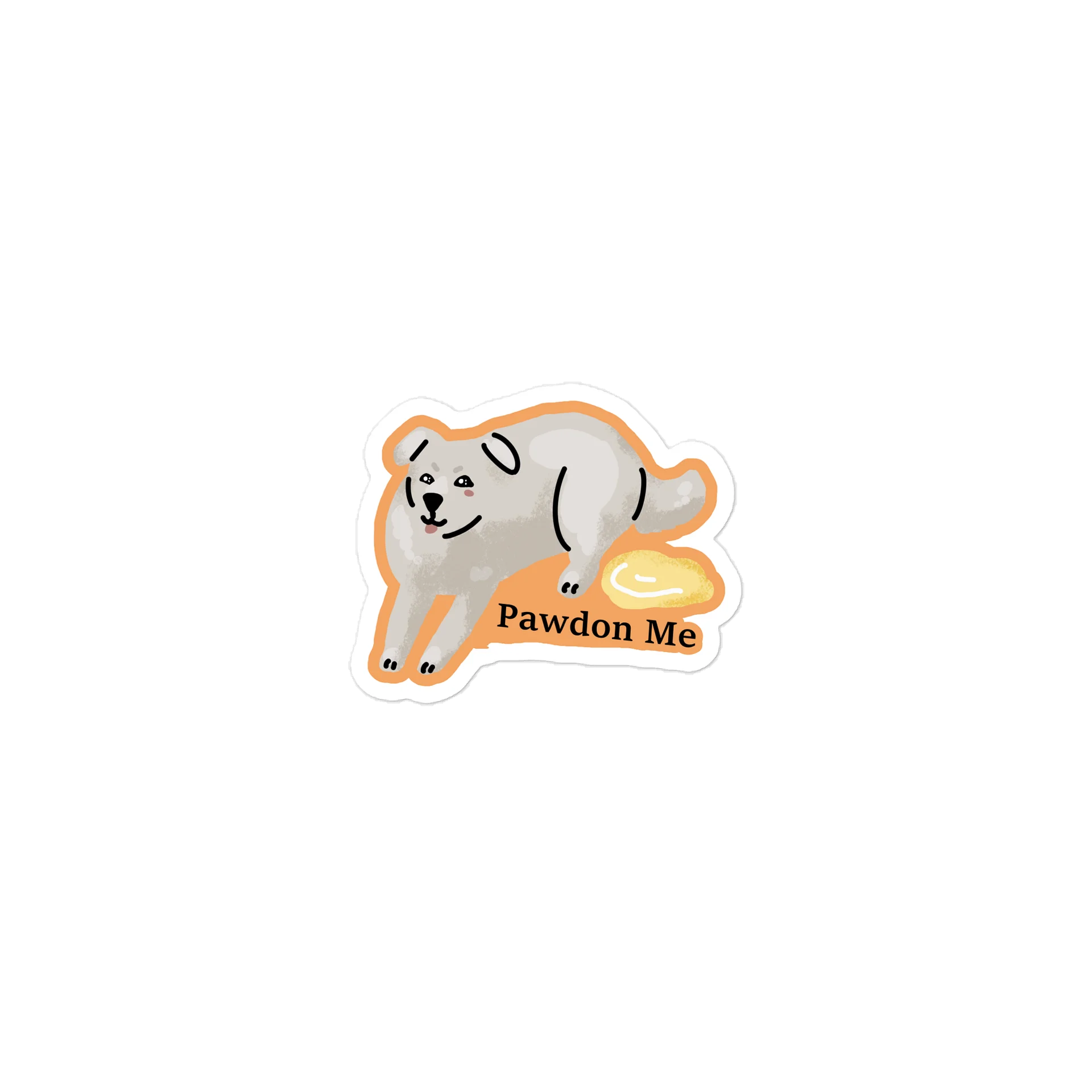 Pawdon Me Die-Cut Vinyl Sticker product image (1)