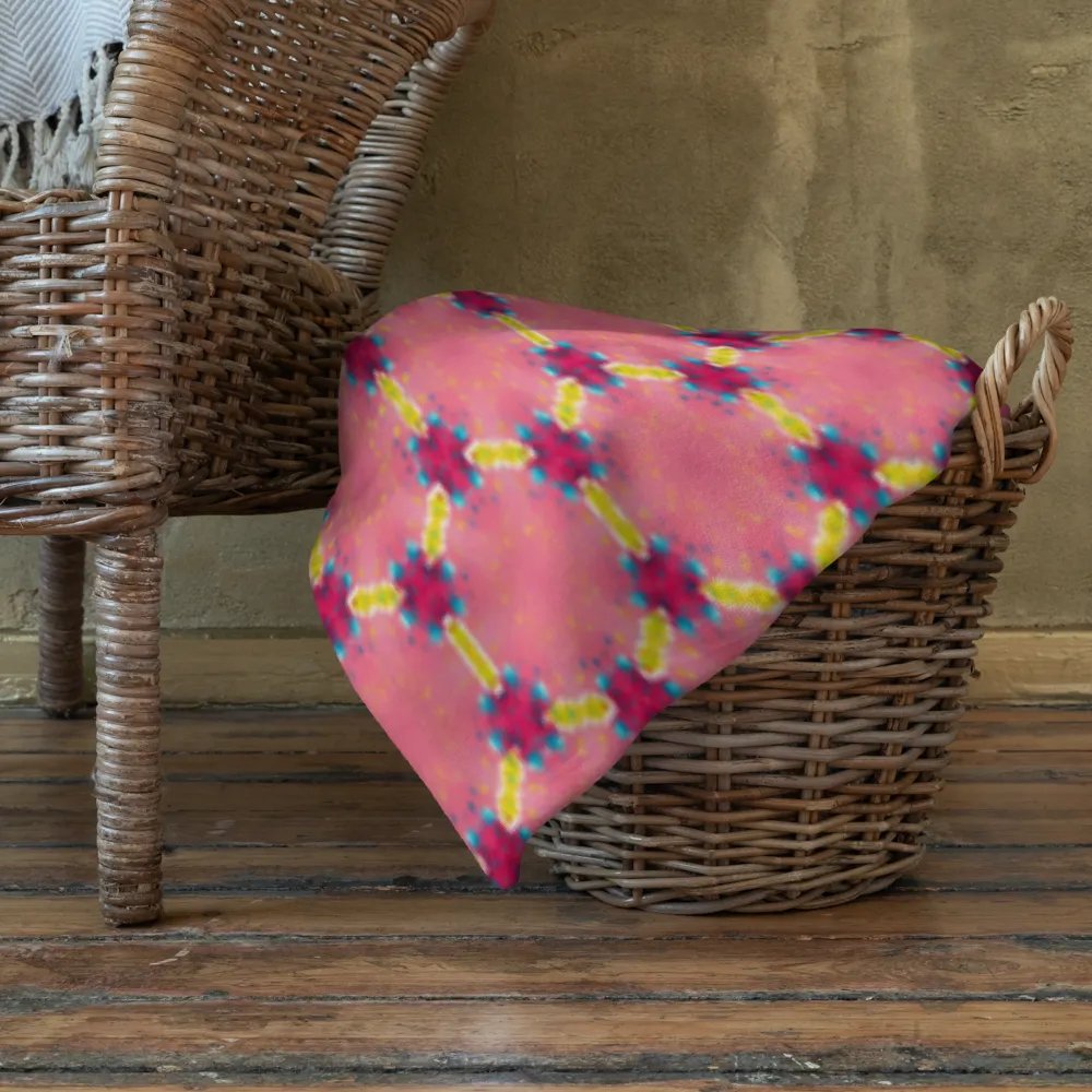 Pink Honeycomb Seamless Pattern Throw Blanket product image (1)