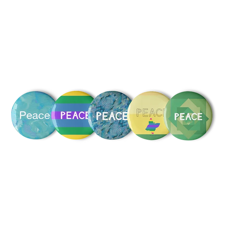Peace pins - Set of five assorted 1.25" buttons product image (1)