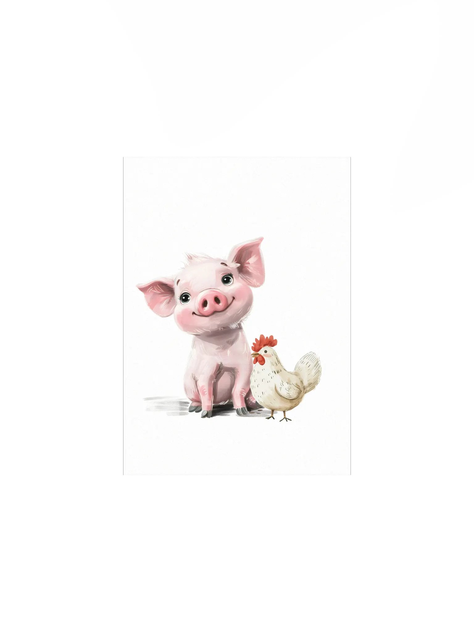 Little Pink Pig and Chicken, Farm Themed Nursery product image (2)