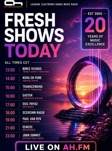 Kicking June off with new fresh shows -- live tracklisting happens on our community forums.