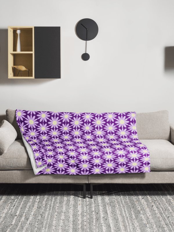 Purple Floral Dream Throw Blanket product image (2)