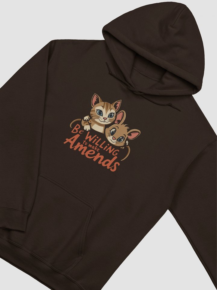 Be Willing to Make Amends AA Recovery & Sobriety Cat Lovers Hoodie product image (2)