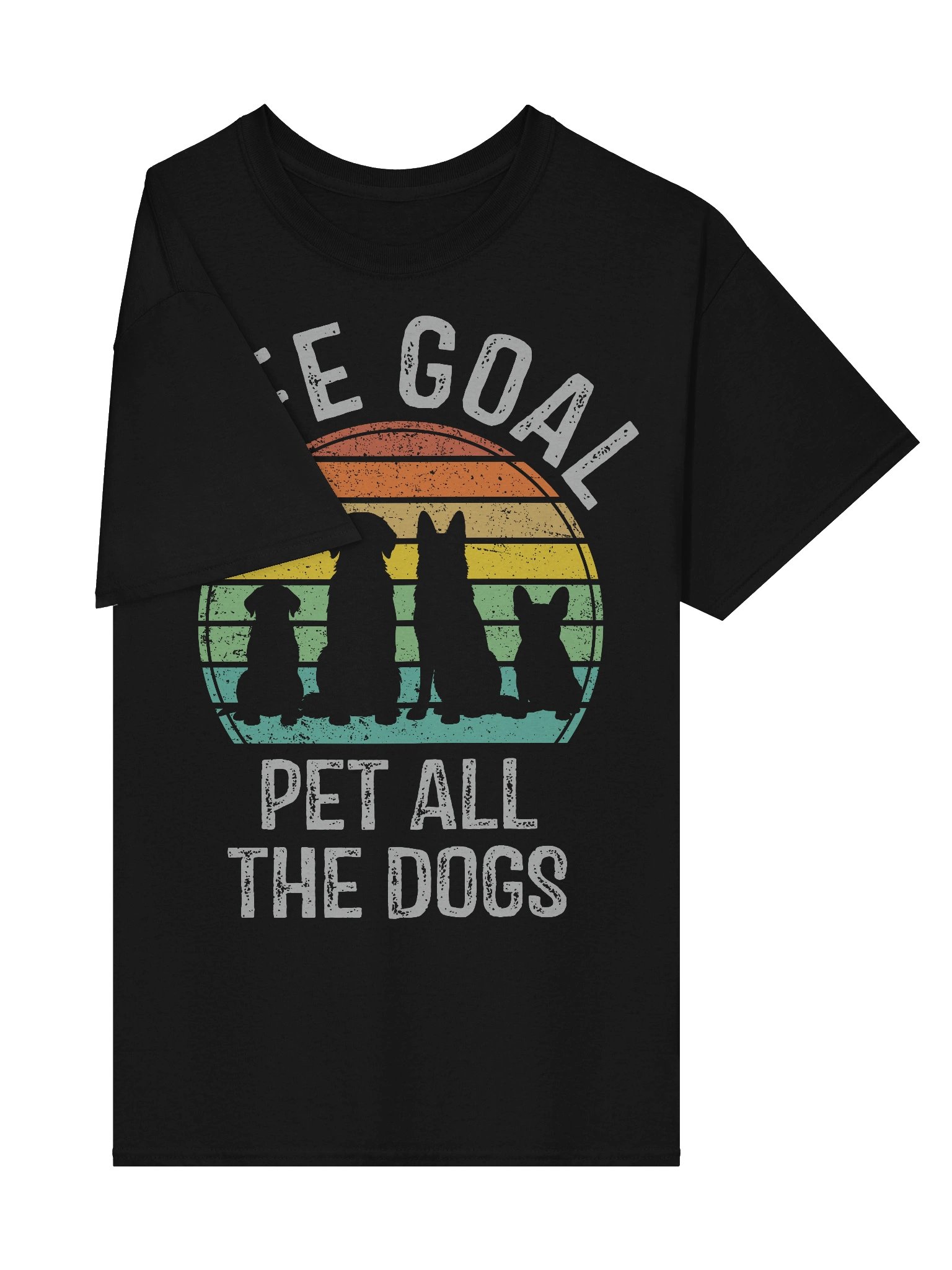 Life Goal Pet All Dogs Sunset Vintage T-Shirt product image (4)