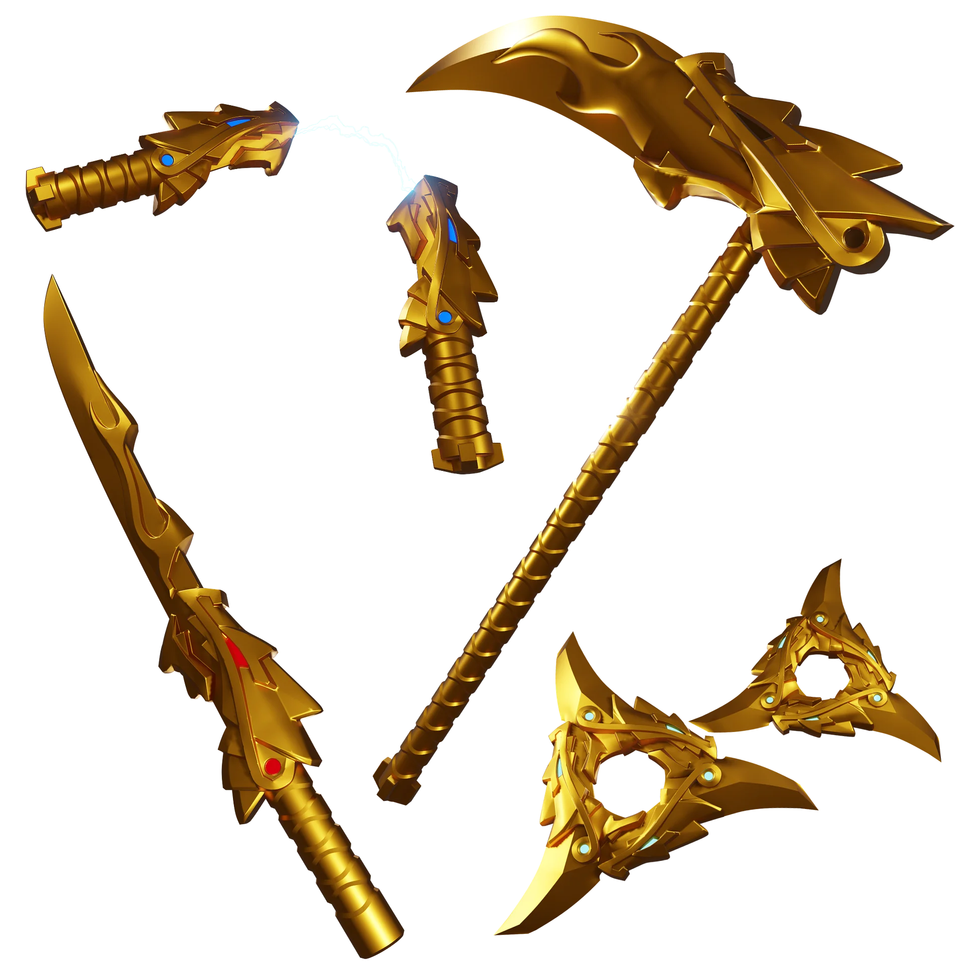 Ninjago Golden Weapons Bundle - 3D printable model files product image (1)