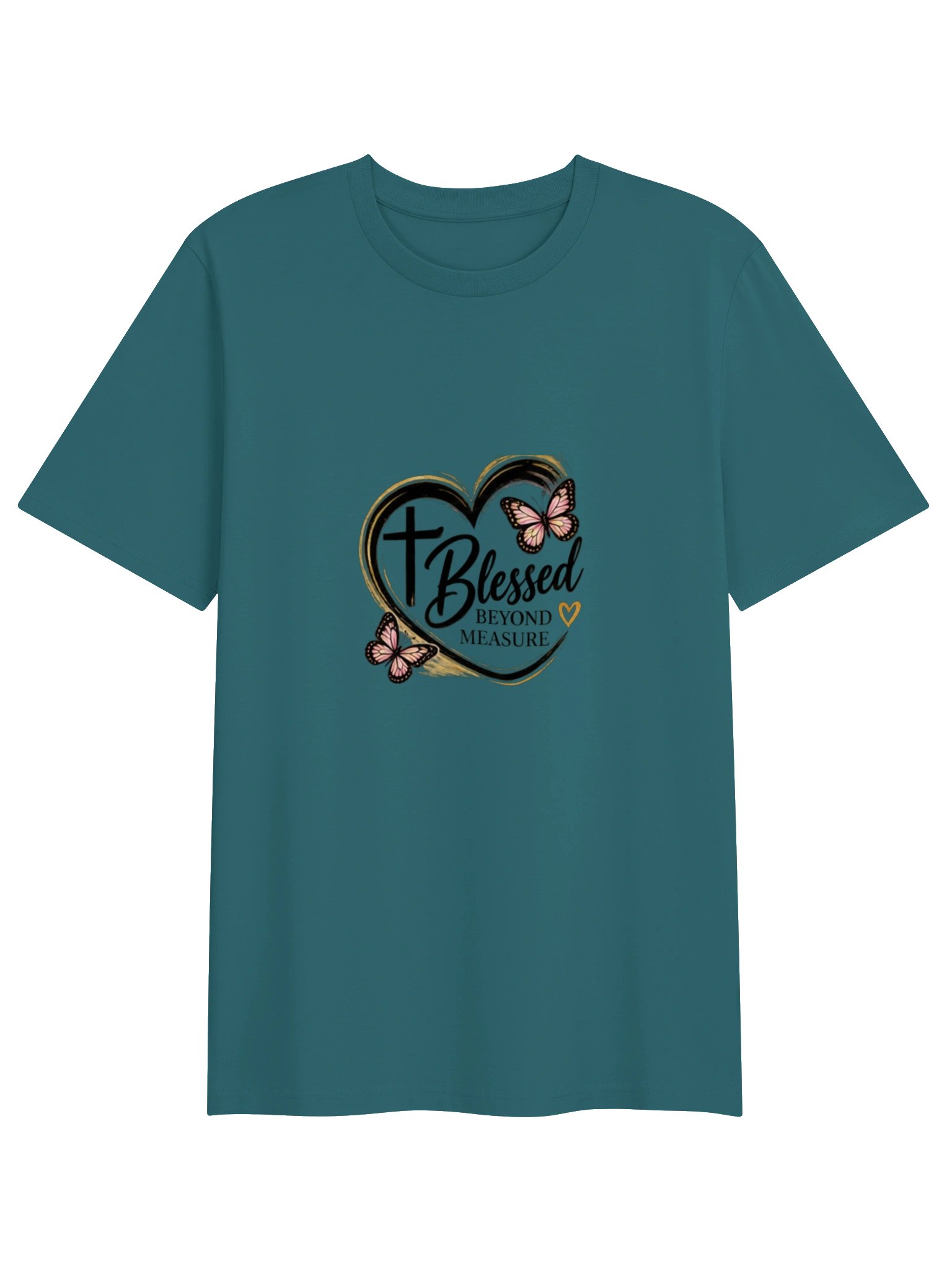 Blessed Beyond Measure Heart Christian Tee product image (3)