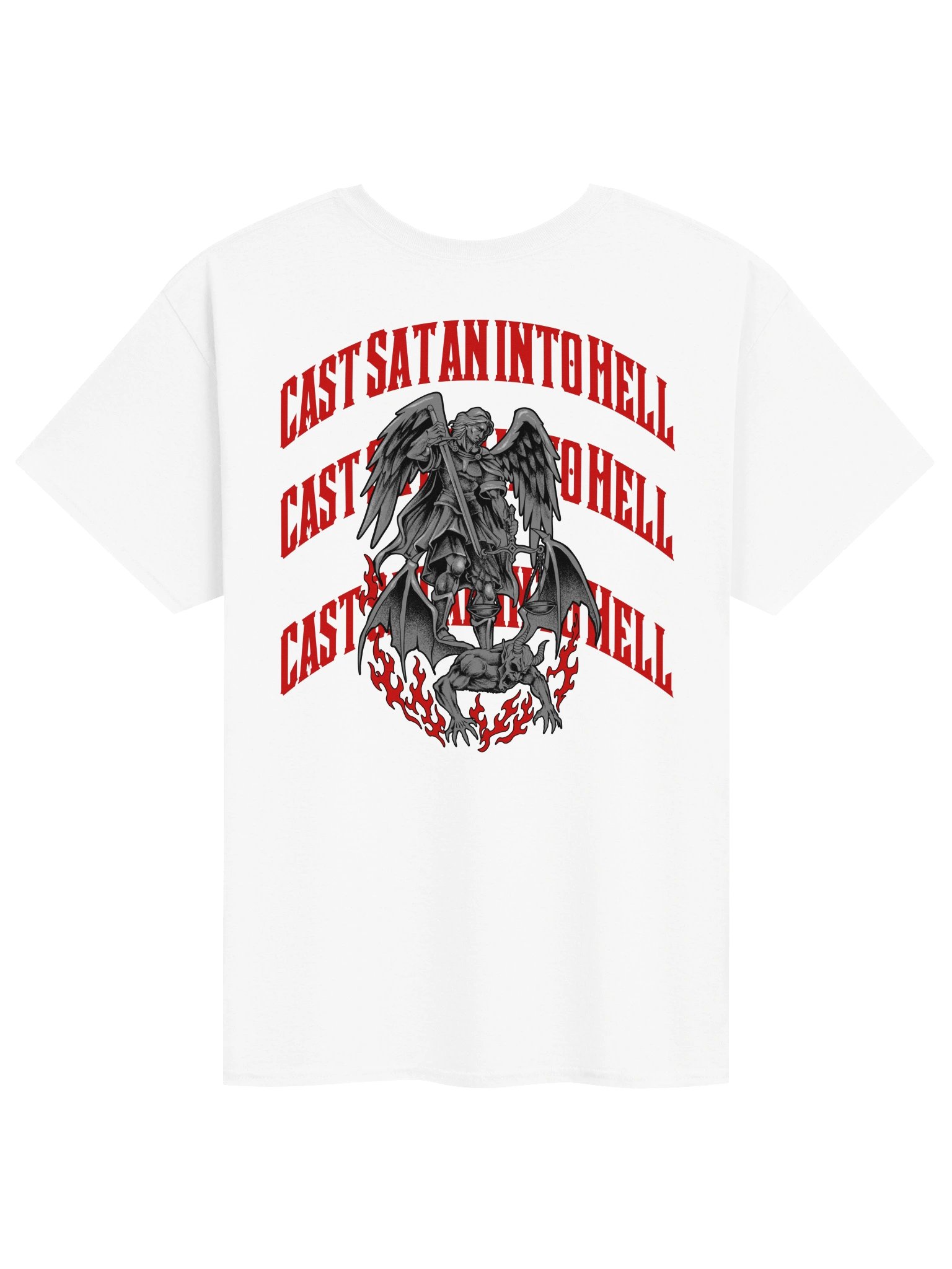 Cast Satan into Hell Metacore Saint Michael streetware VERSION 2- comfort t-shirt product image (11)