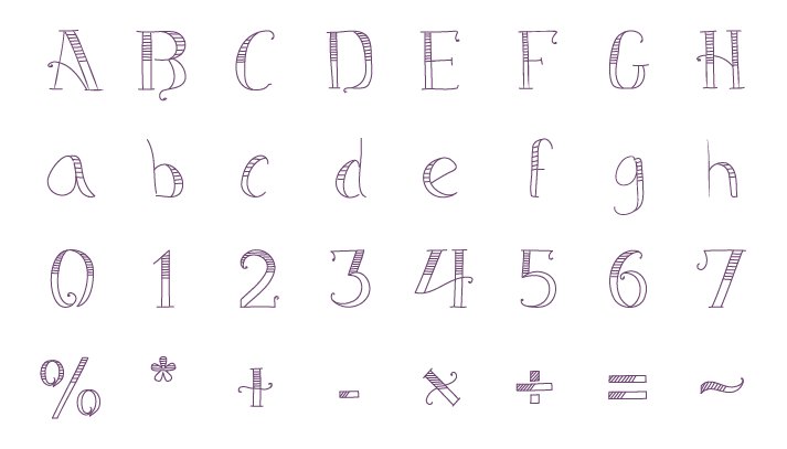 Hatching Font product image (2)