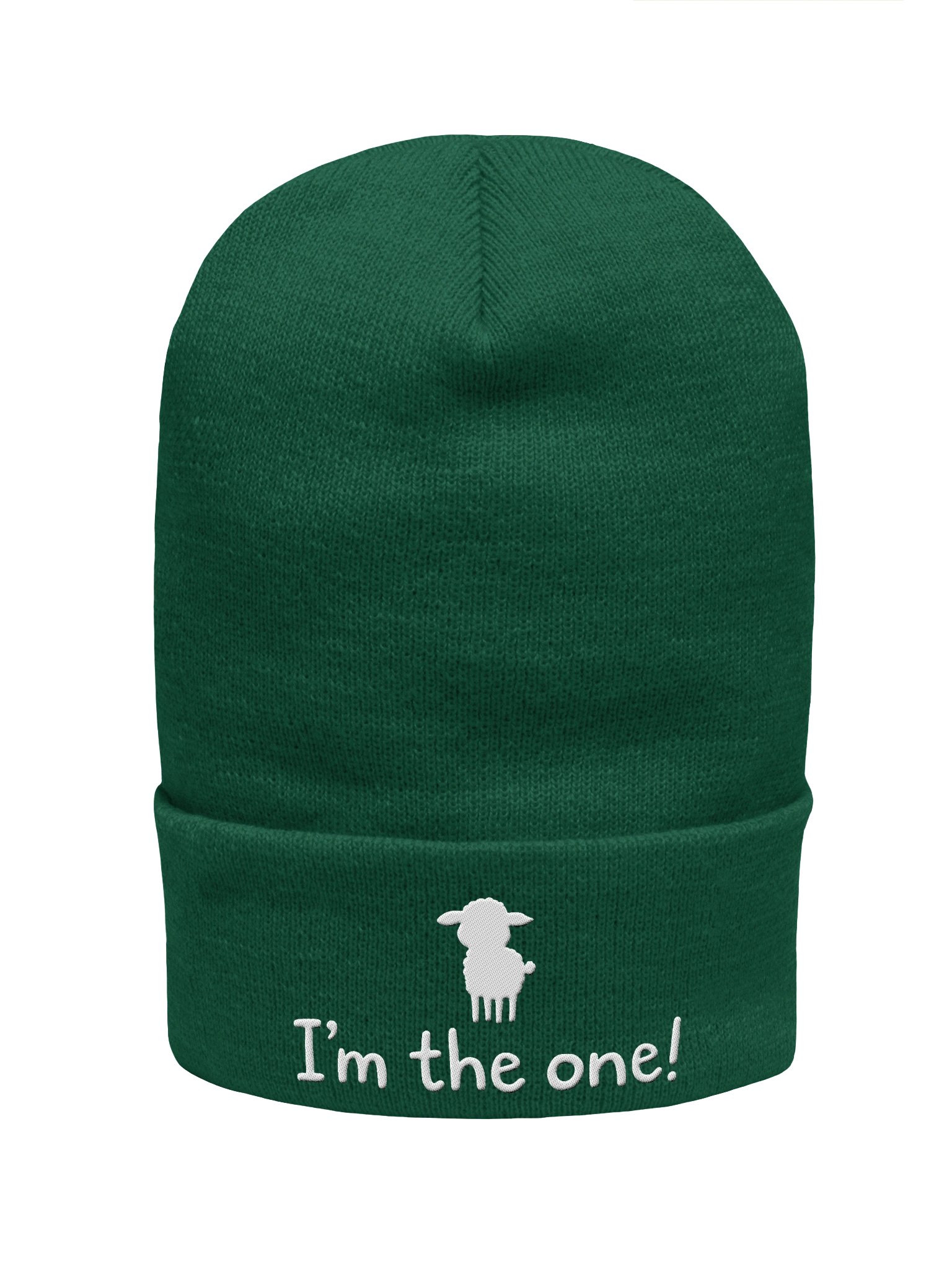 I'm the One! Embroidered Cuffed Beanie – Soft & Cozy Unisex Accessory for Everyday Elegance product image (2)
