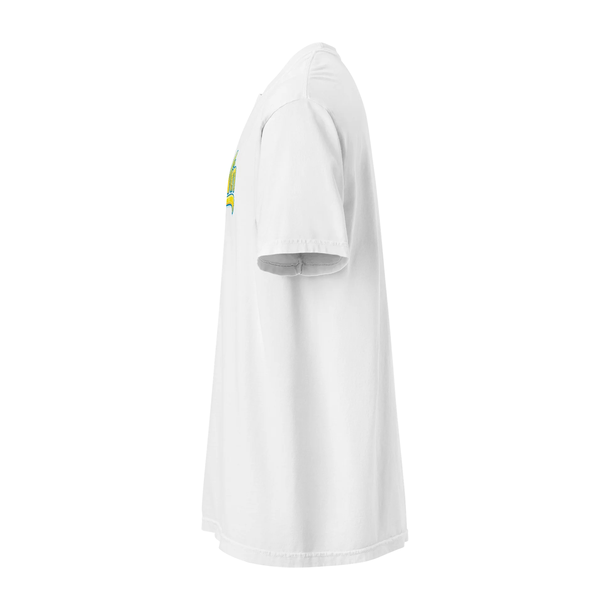 T-Shirt blanc « La Win » jaune/bleu product image (2)