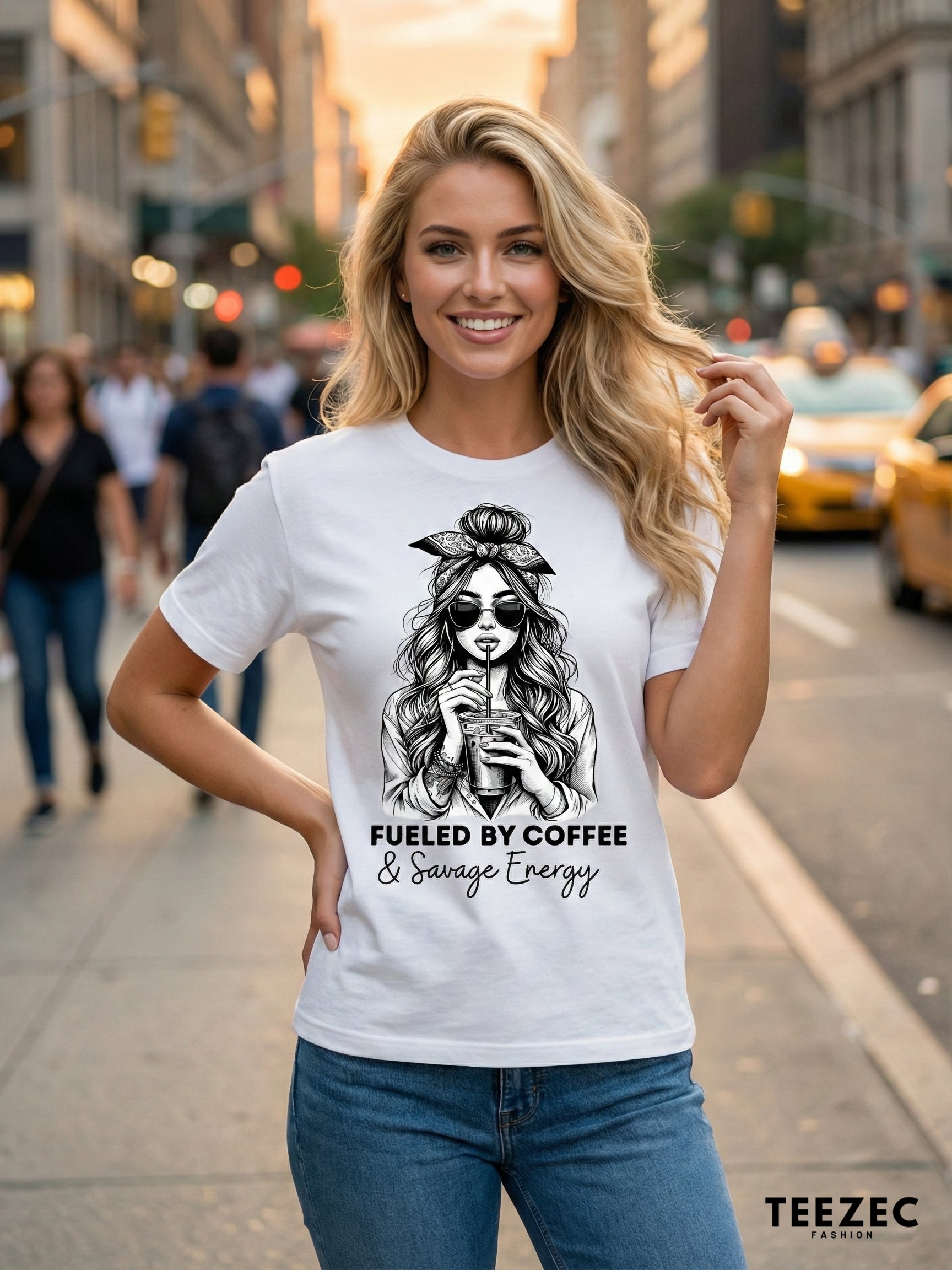 Fueled By Coffee – Women’s Premium Graphic T-Shirt product image (3)