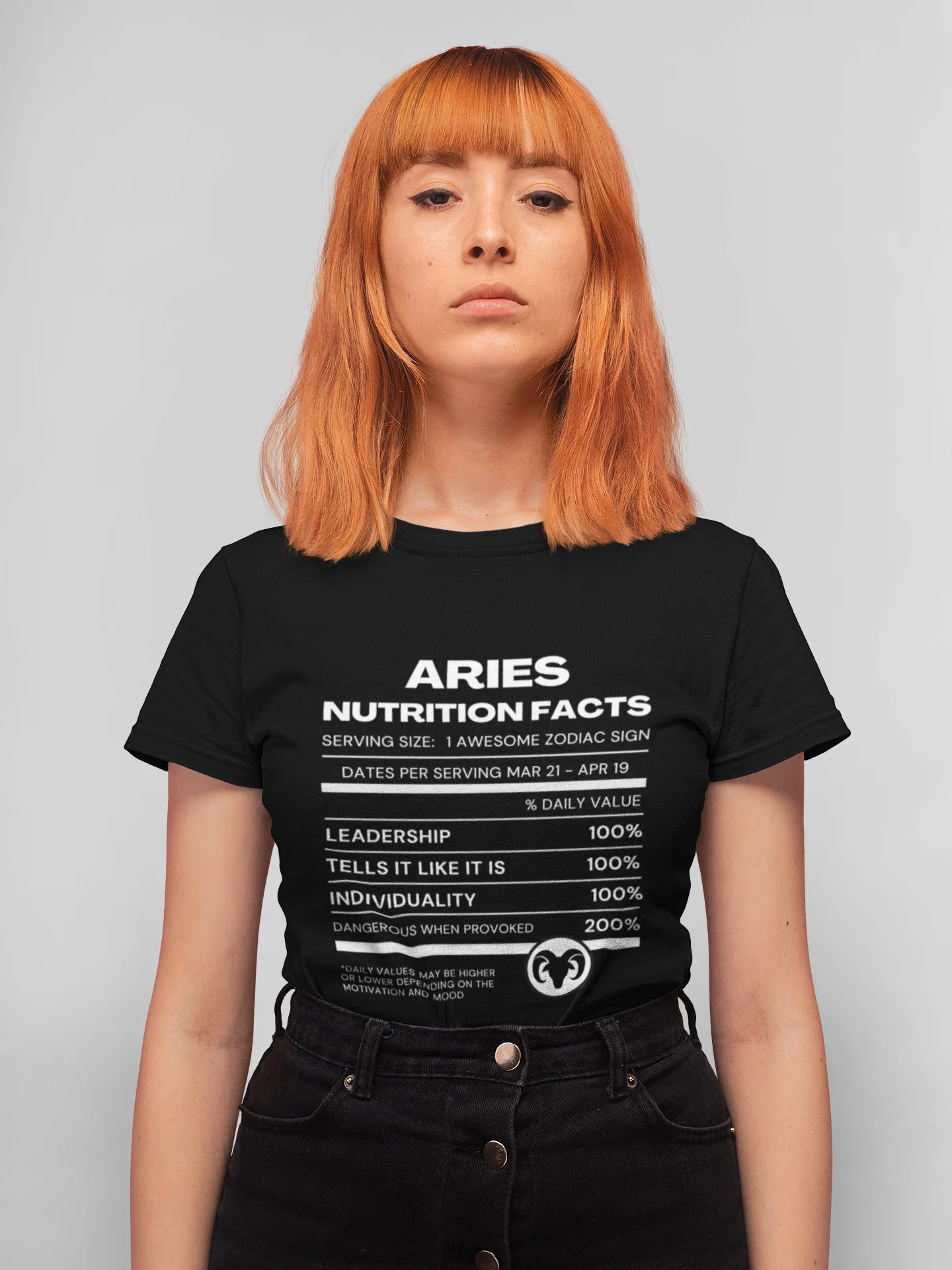 Aries Nutrition Facts T-Shirt product image (1)