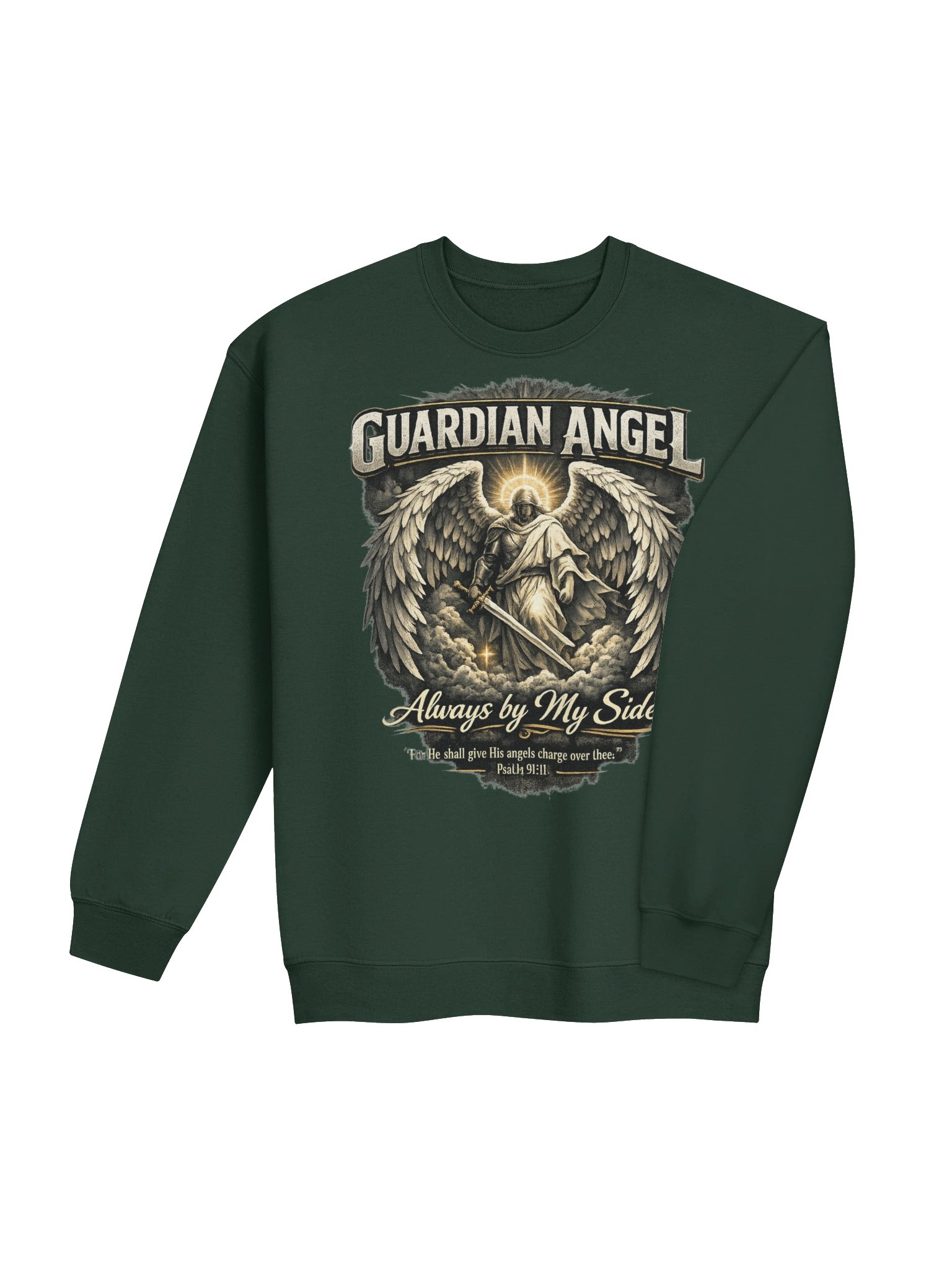 Guardian Angel Always by My Side | Psalm 91:11 Christian Faith sweatshirt | Kingdom Life Co. product image (5)