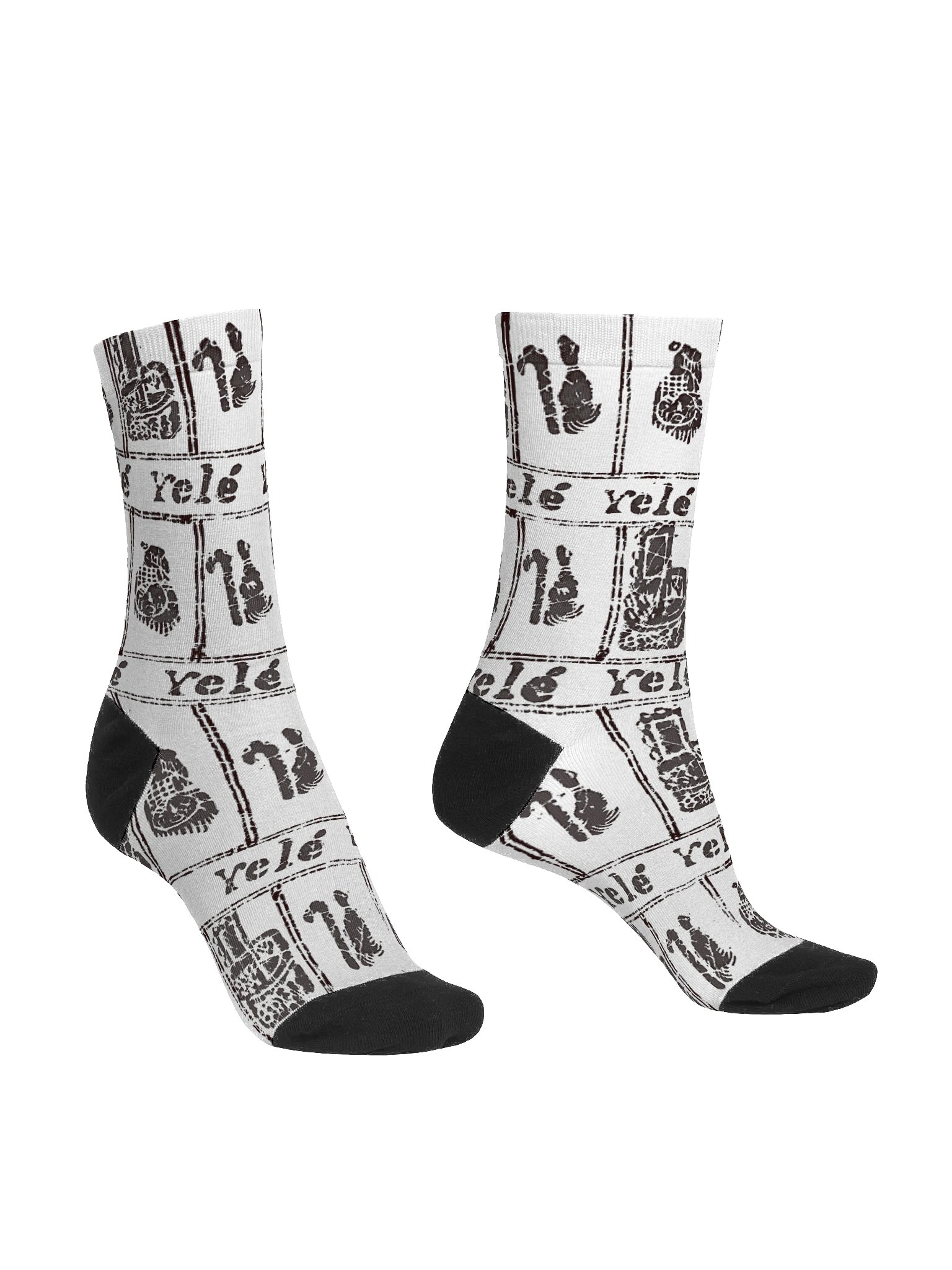 Yele Royalty Print Eco-Chic Art Crew Socks product image (3)