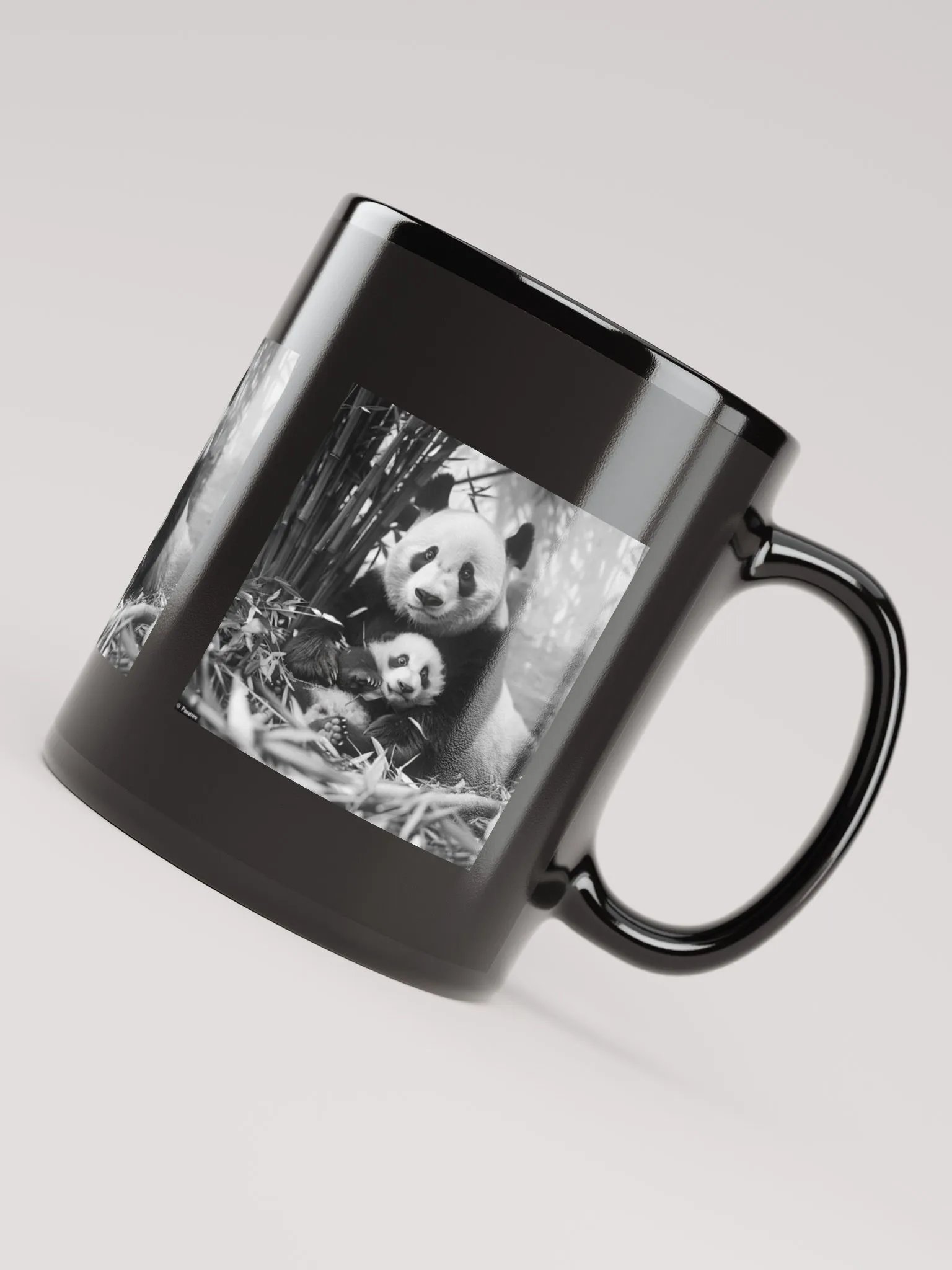 Panda Love Black Glossy Mug Set product image (7)