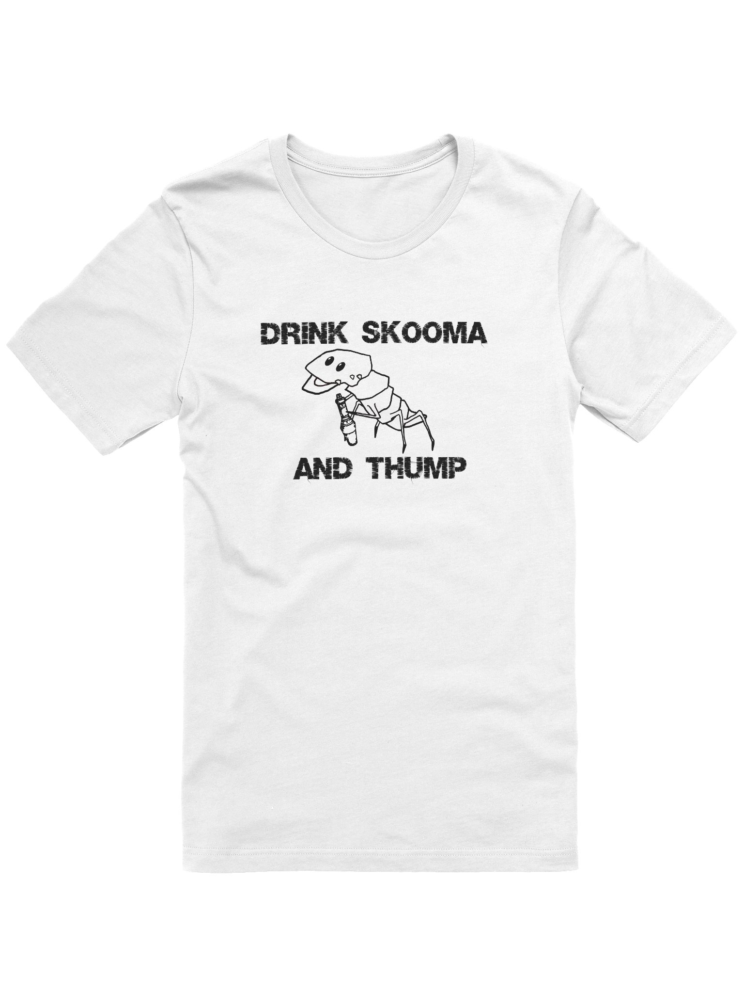 Drink Skooma and Thump T-Shirt (Black on White) product image (1)