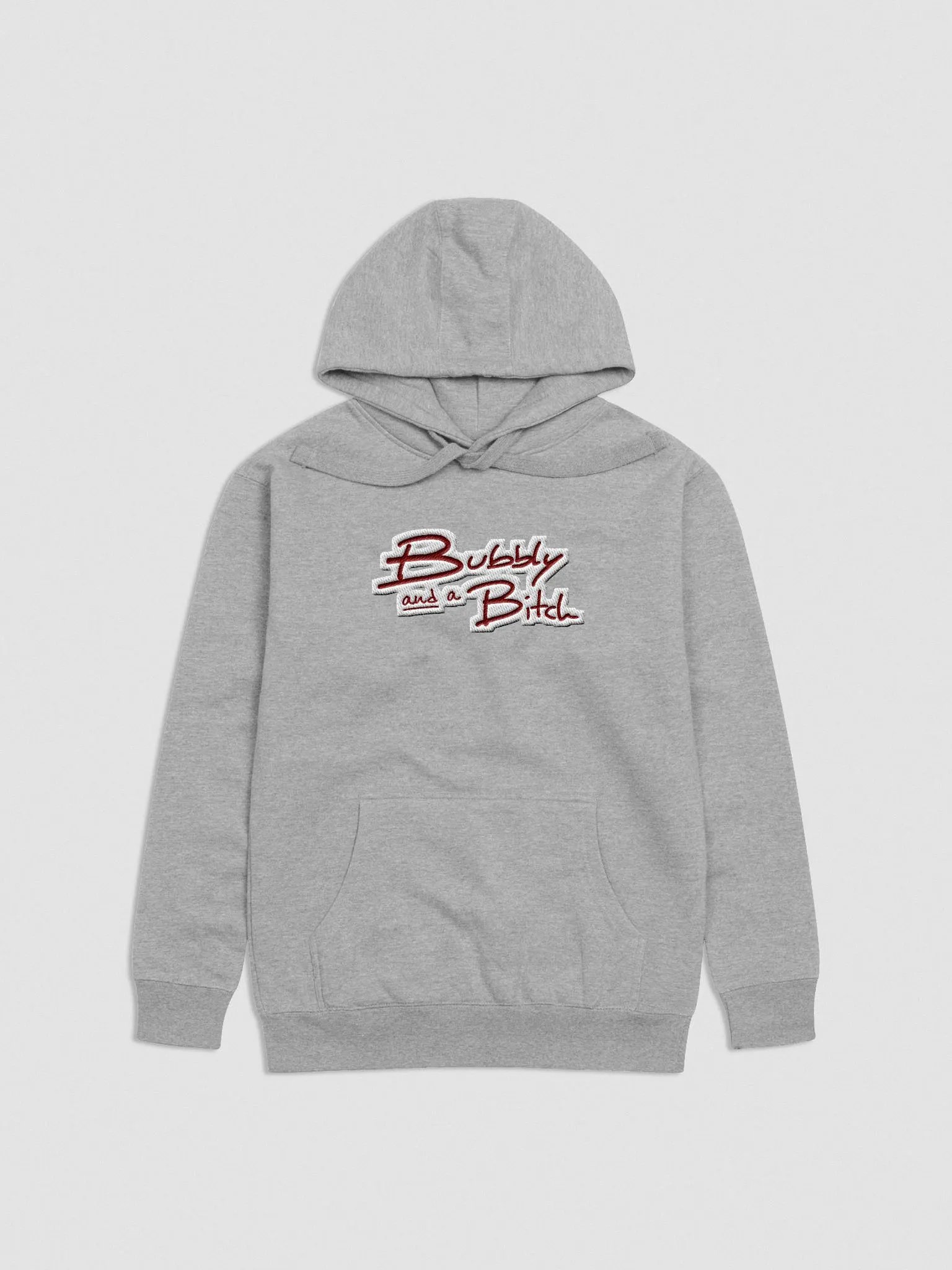 Bubbly and a B*tch (maroon bubble design) embroidered heavyweight hoodie product image (7)