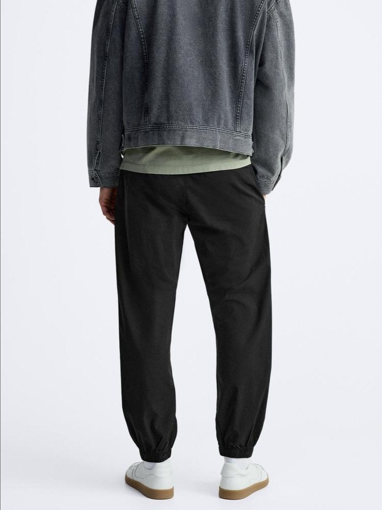 POPLIN JOGGER WAIST TROUSERS product image (7)