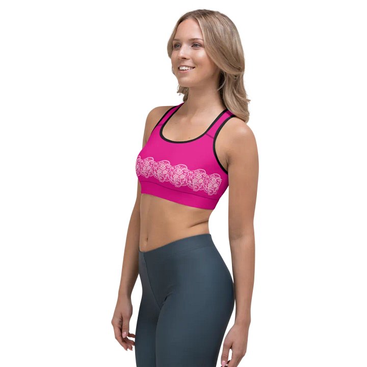 Lace Pink Premium Sportswear Gymtop product image (1)
