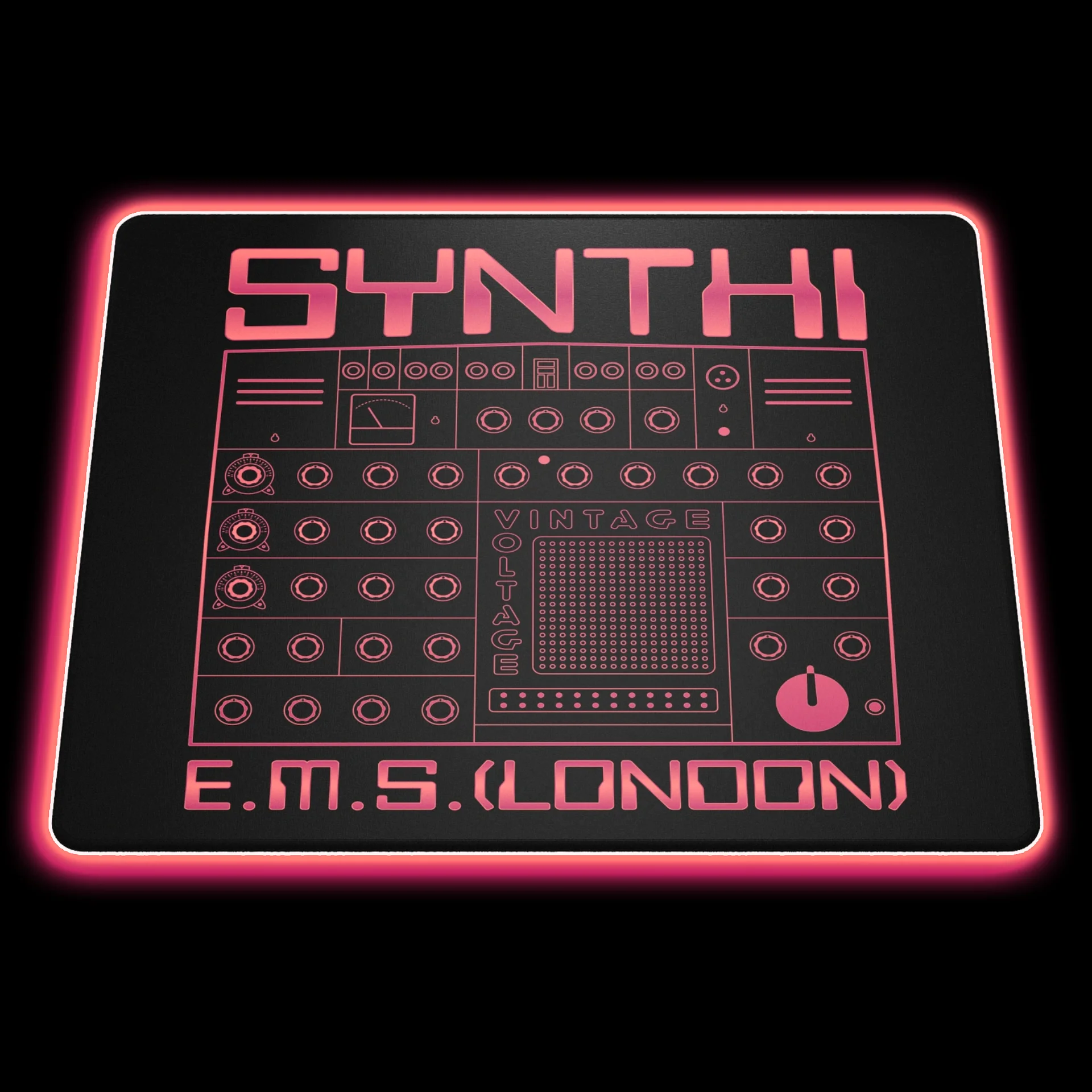 EMS Synthi Studio Gaming Mouse Pad 18" - AKS VCS3 Electronic Music Studios (Vintage Analog Synth) product image (2)