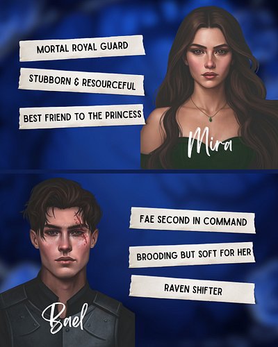 ✨ Get to know Mira & Bael ✨
•
📖The Keeper’s Card
💙 Final book in a complete enemies to lovers romantasy trilogy
🖤 Steamy ball...