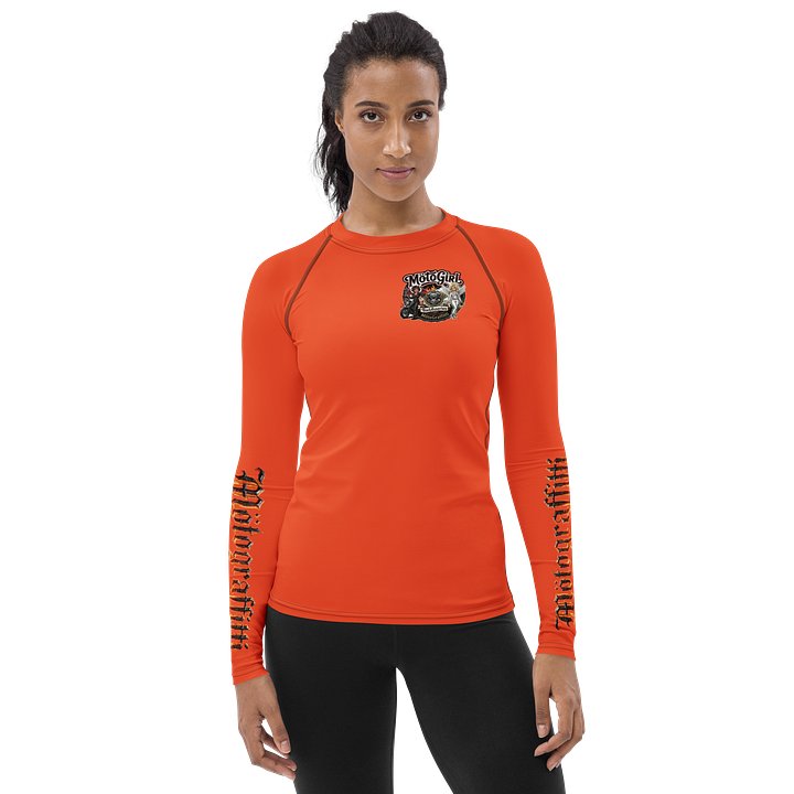 Women's MötoGraffitti Long Sleeve "Rash Guard"Tee Safety Orange product image (1)